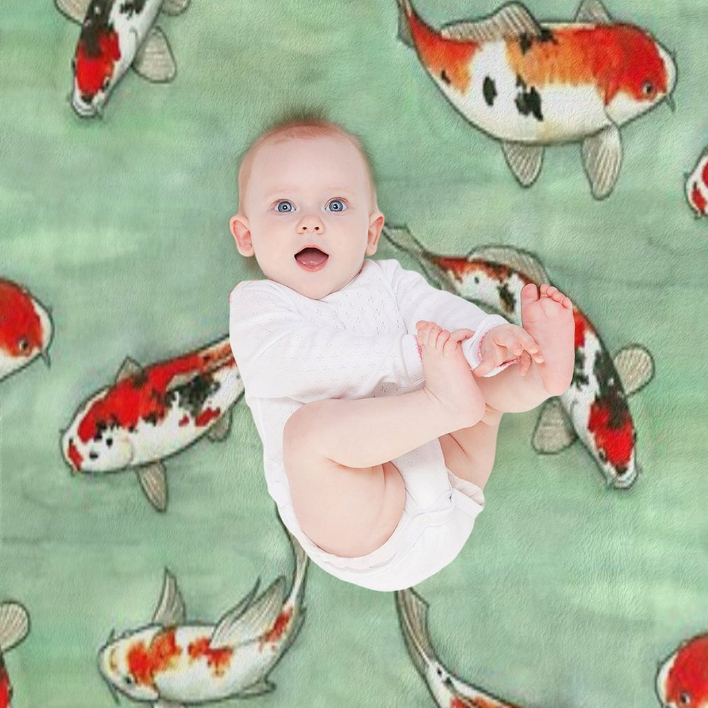 La Ronde Des Carpes Koi Premium Throw Blanket