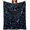 Blue Thistle Pattern Quick-dry Throw Blanket