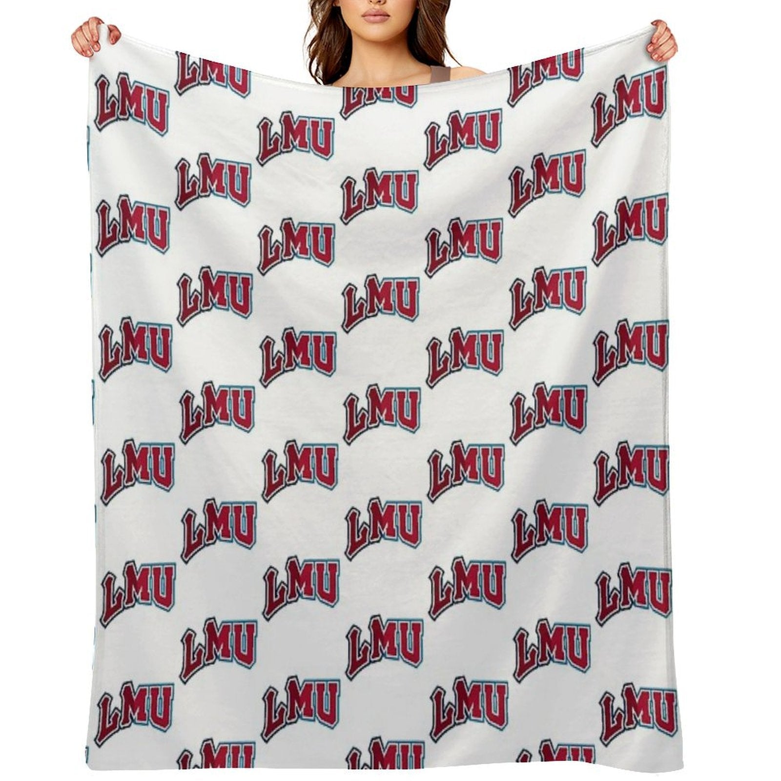 LMU Logo Transition Multi-functional Throw Blanket