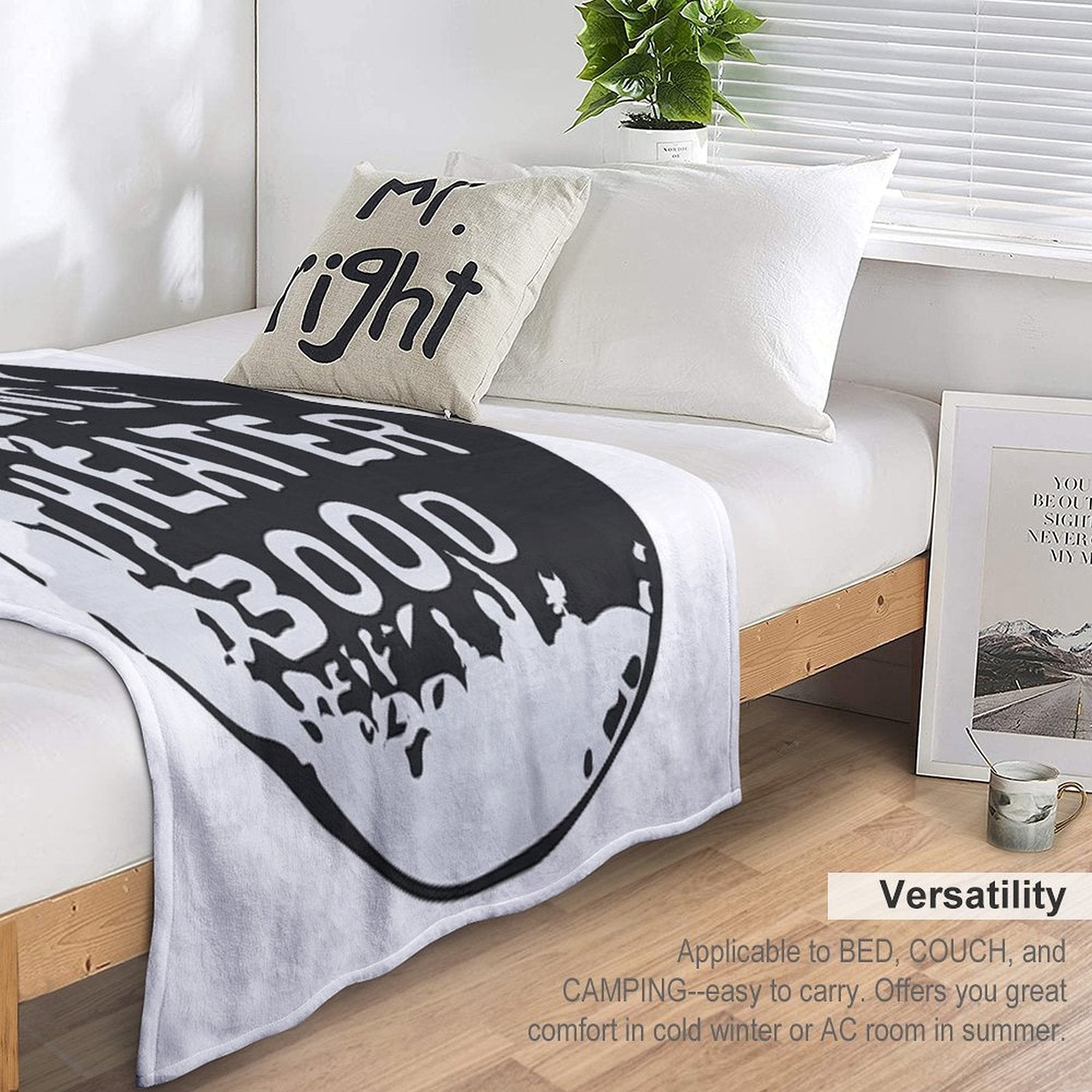 MST3K Silhouette Within Globe Velvety-soft Throw Blanket