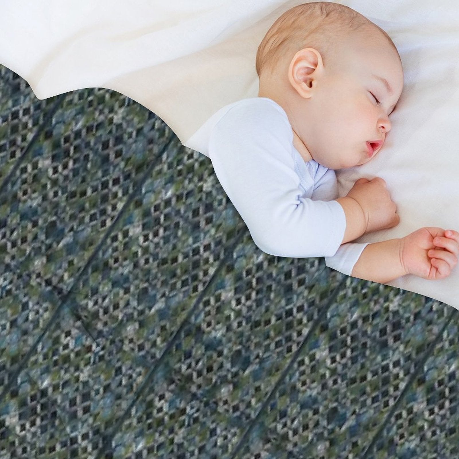 Blue Pattern 7 Versatility Throw Blanket