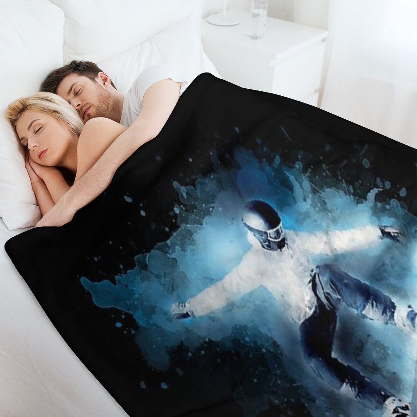 Snowboard Durable Throw Blanket