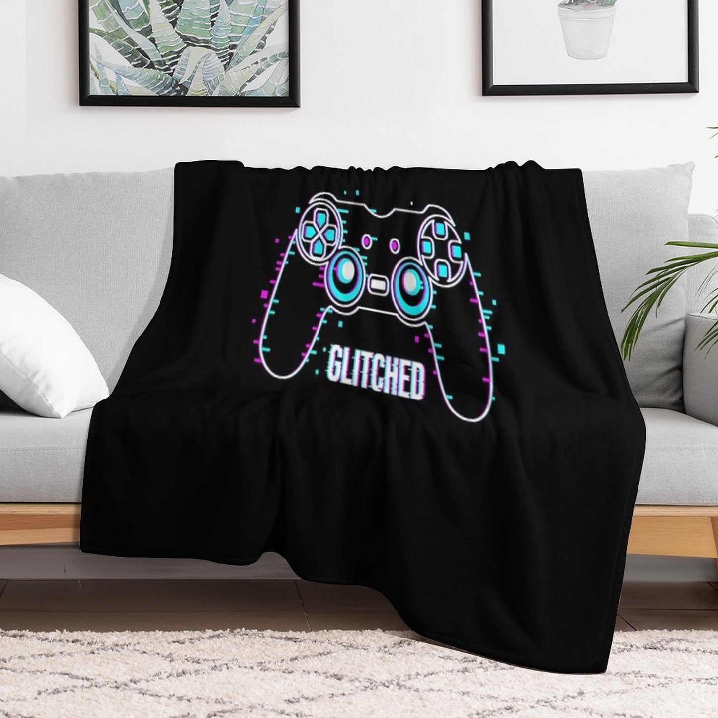 Video Game Controller - Glitched Anti-pilling Throw Blanket