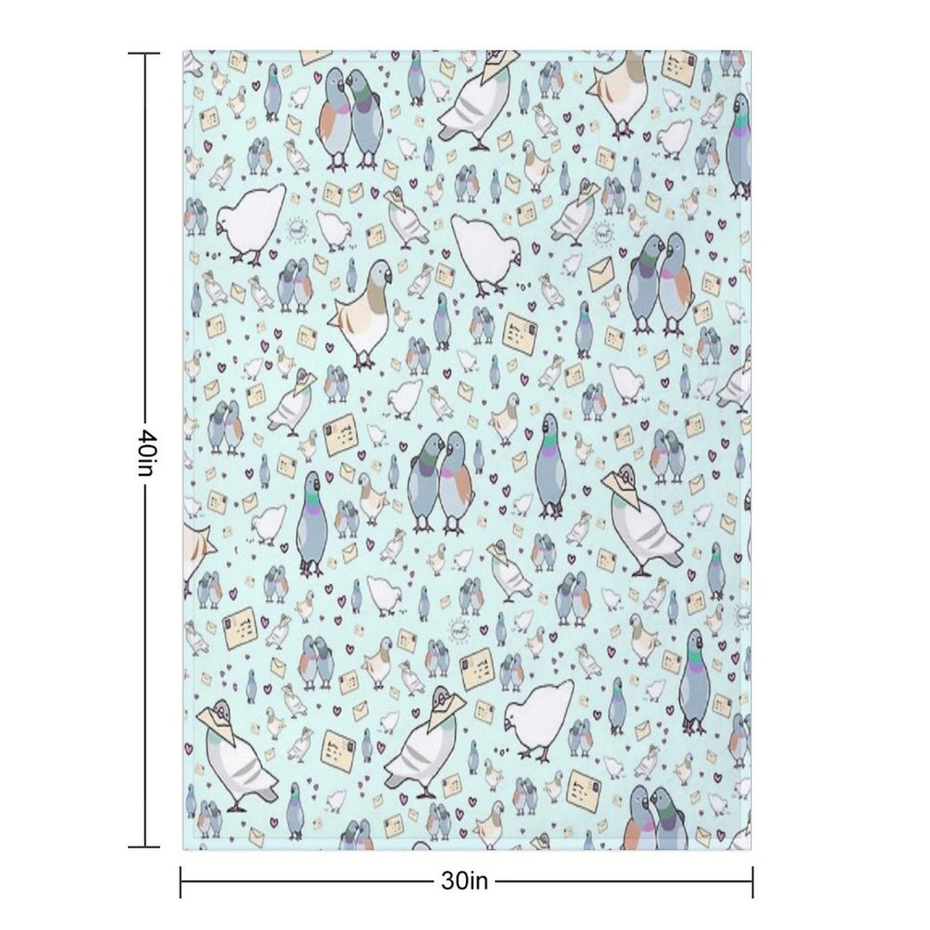 Pigeons Machine-washable Throw Blanket