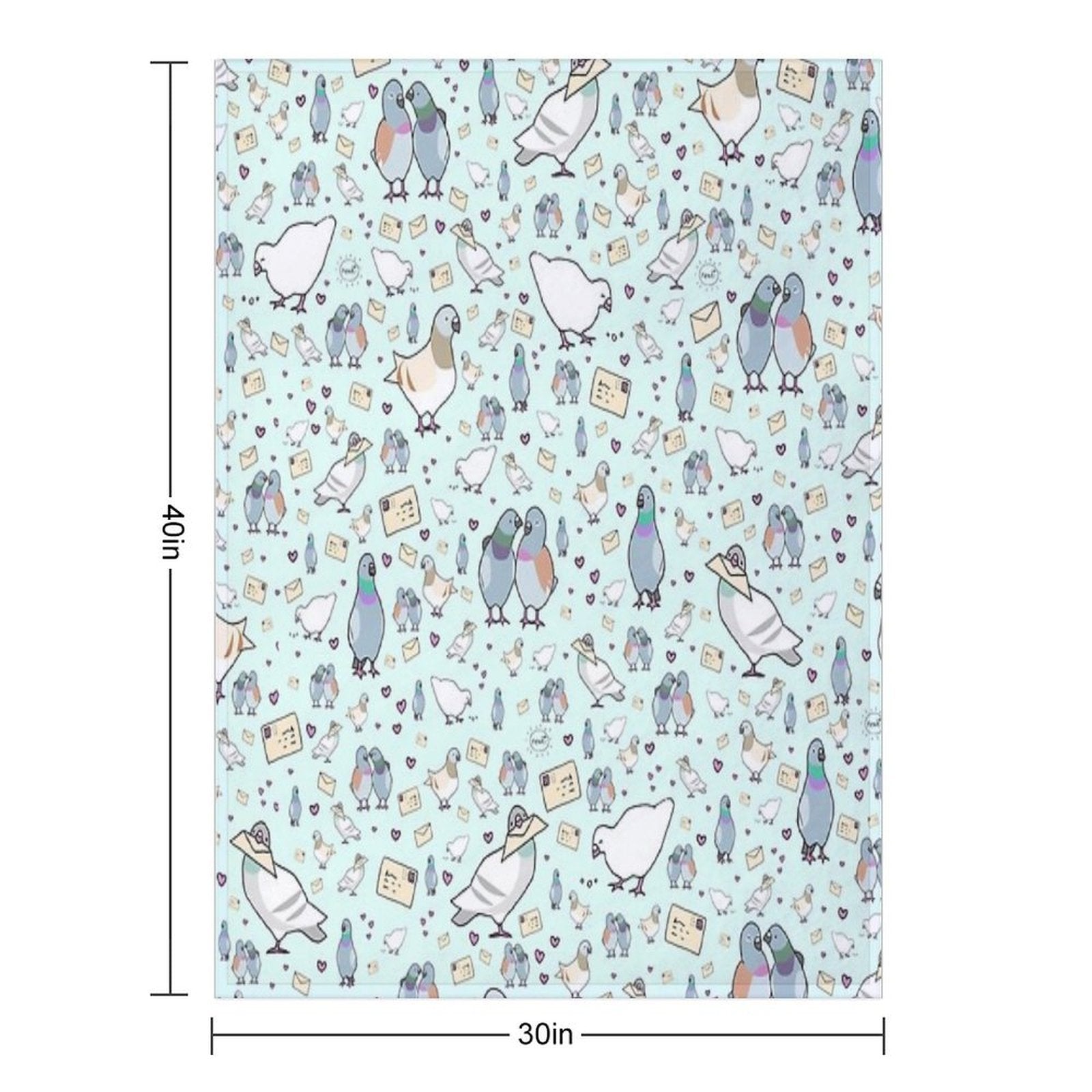 Pigeons Machine-washable Throw Blanket