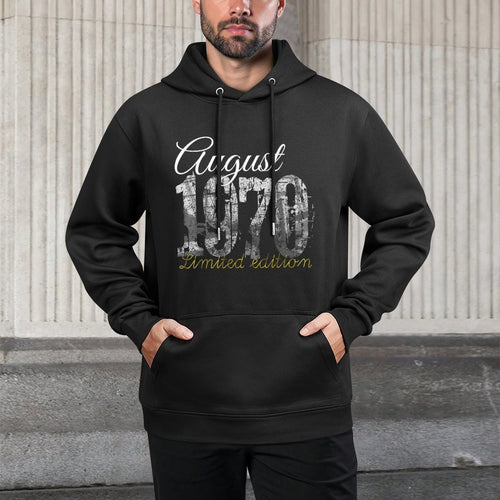 August 1970 - 50 Year Old 1970 50th Birthday Gift All-Day Comfort Hoodie