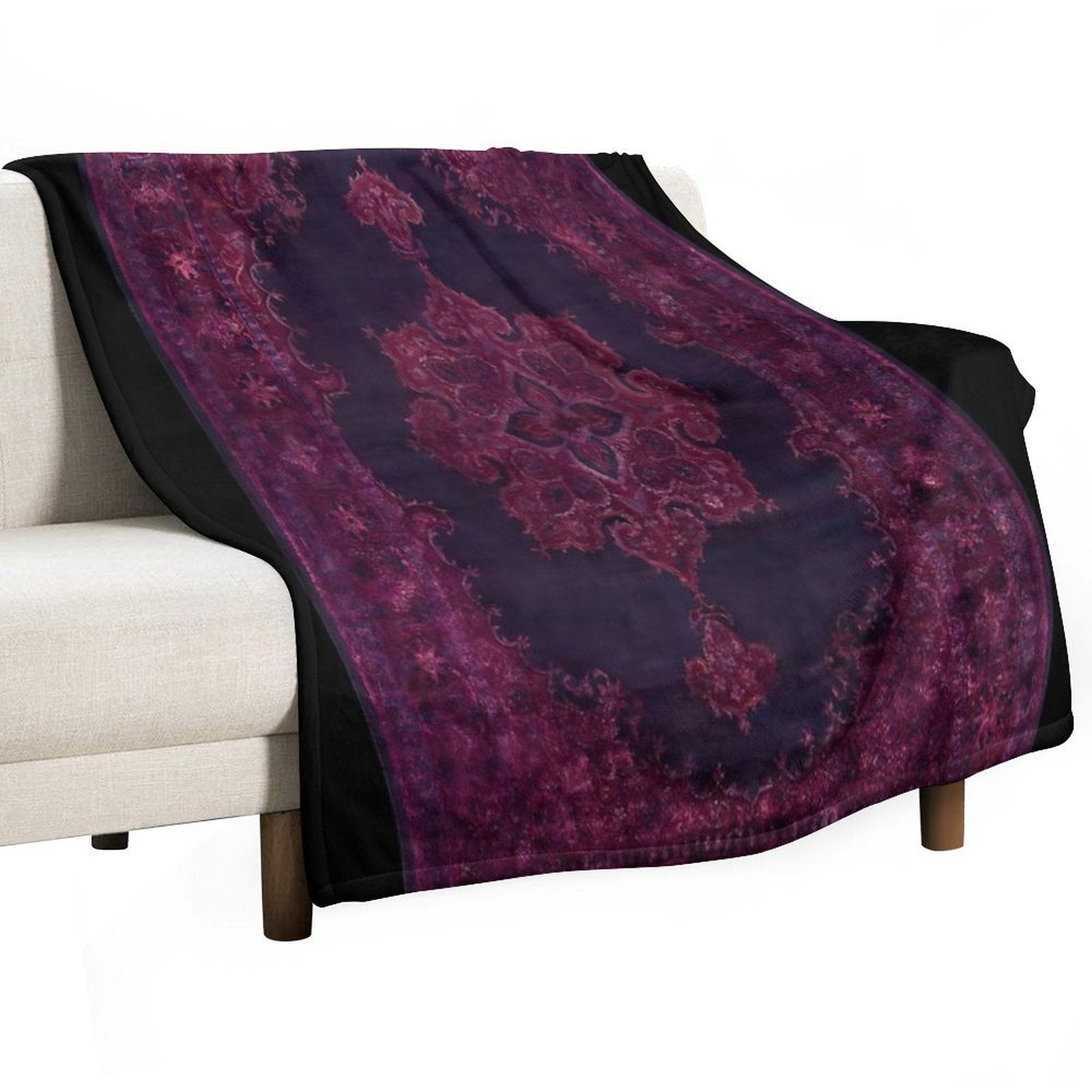 Oriental Rug Comfort Throw Blanket