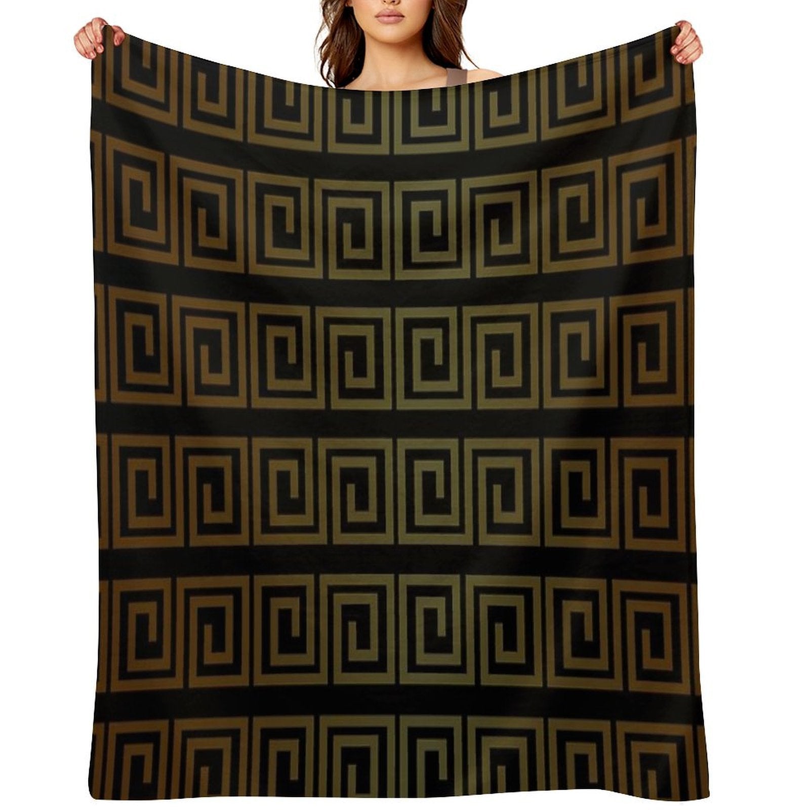 Japanese Geometric Pattern Velvety-soft Throw Blanket