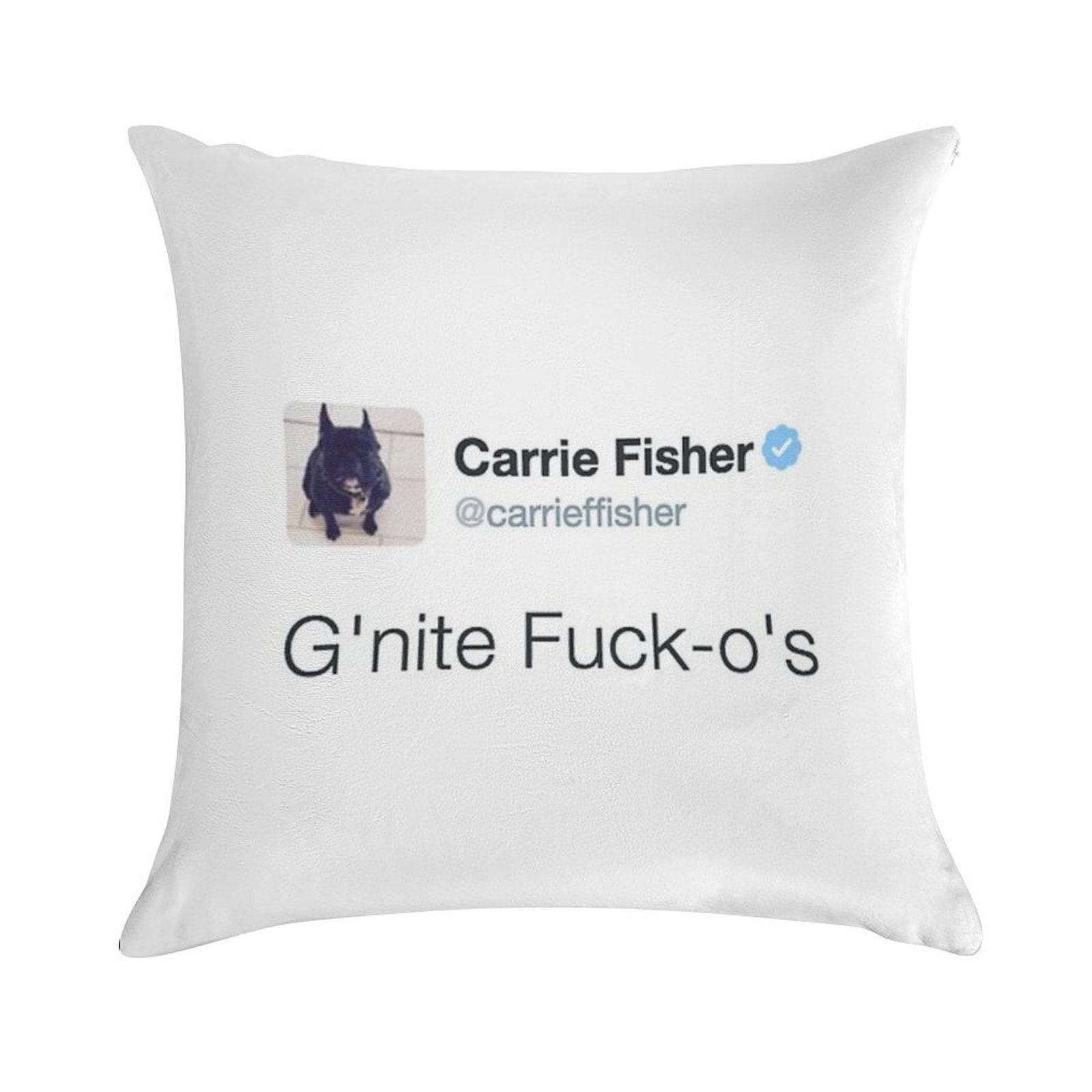 Carrie Fisher Tweets Soft Style Accent Throw Pillow