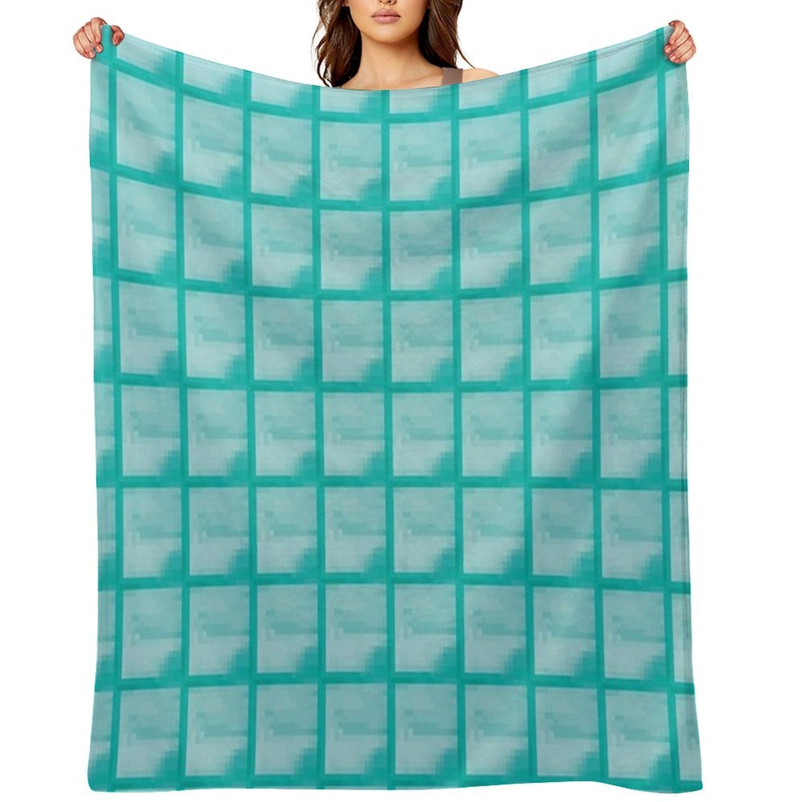 MINECRAFT DIAMOND BLOCK Premium Throw Blanket
