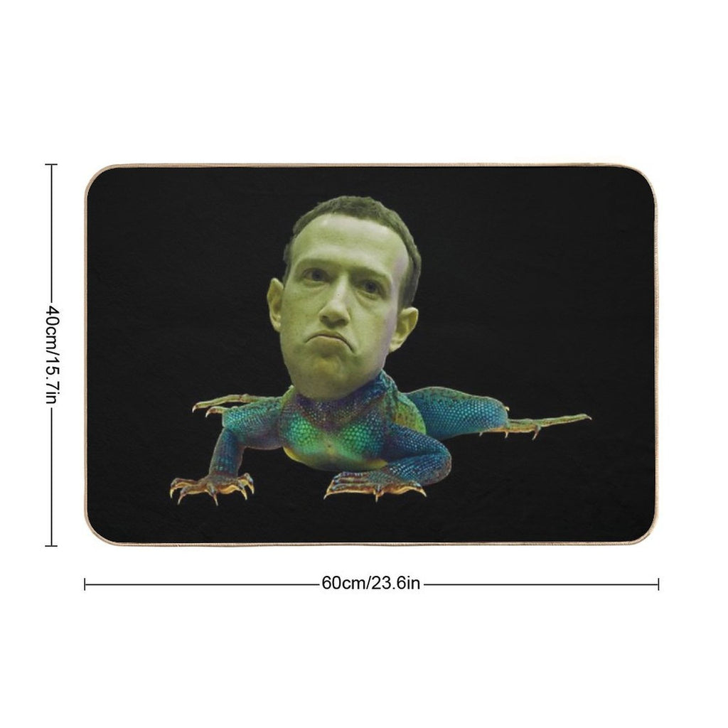 Mark Zuckerberg Is A Lizard  Stain-Proof Bath Mat