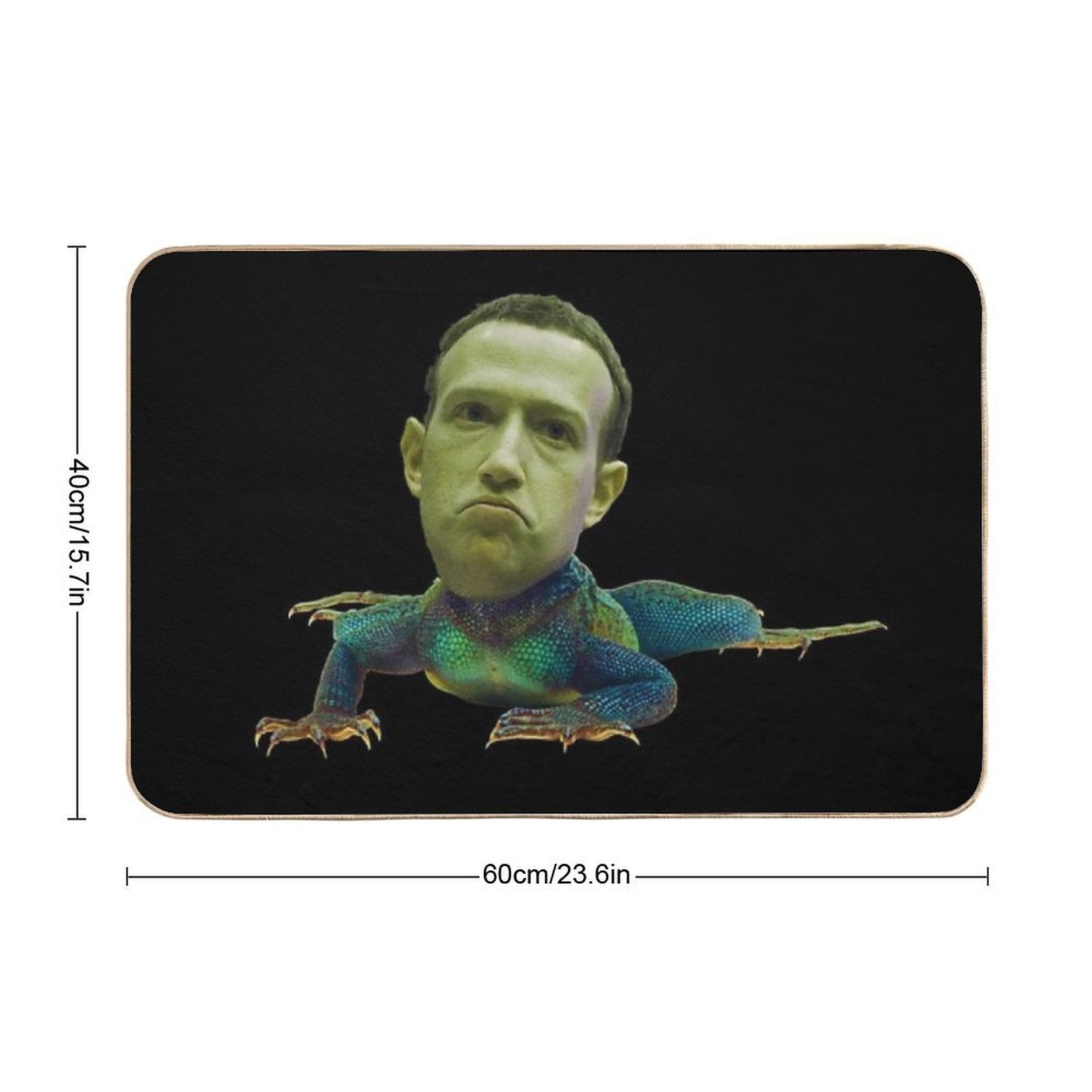 Mark Zuckerberg Is A Lizard  Stain-Proof Bath Mat