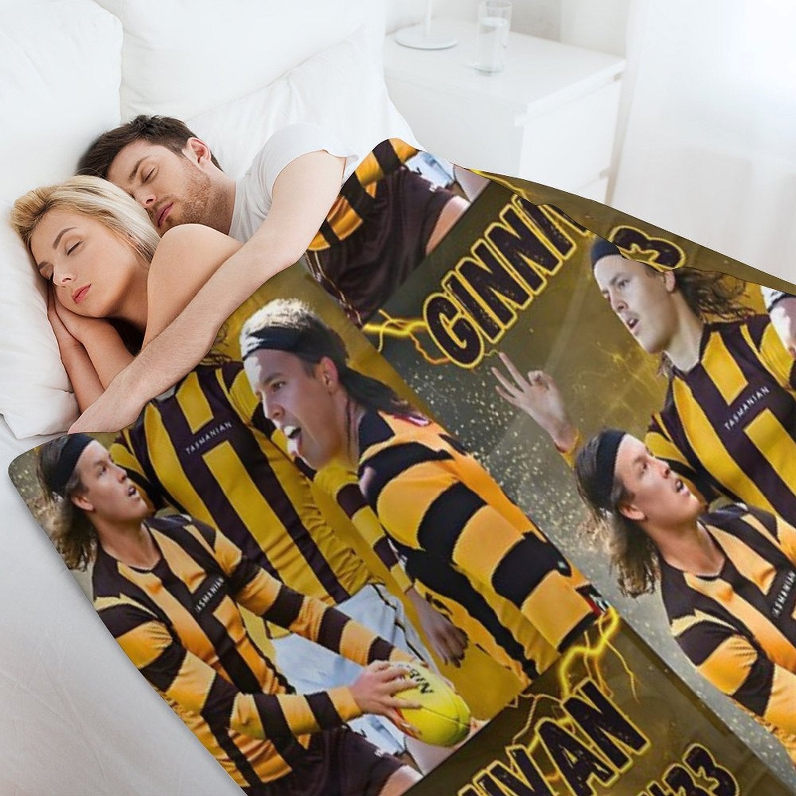 Jack Ginnivan Hawthorn Hawks AFL Footy Player Quick-dry Throw Blanket