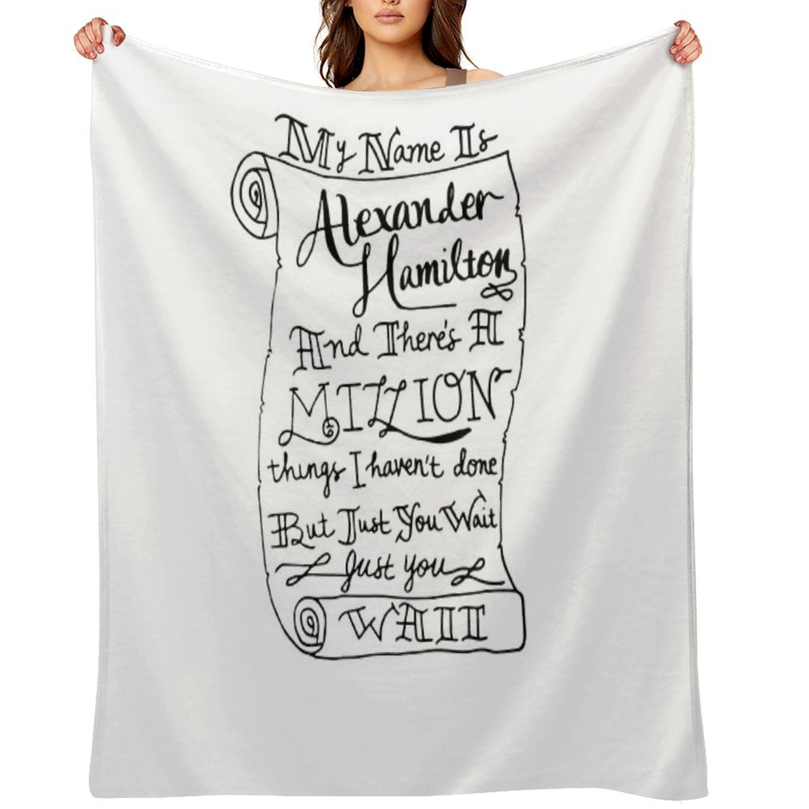 Alexander Hamilton Scroll Versatility Throw Blanket