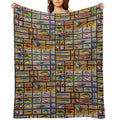 Fishing Lures Collection Sustainable Throw Blanket