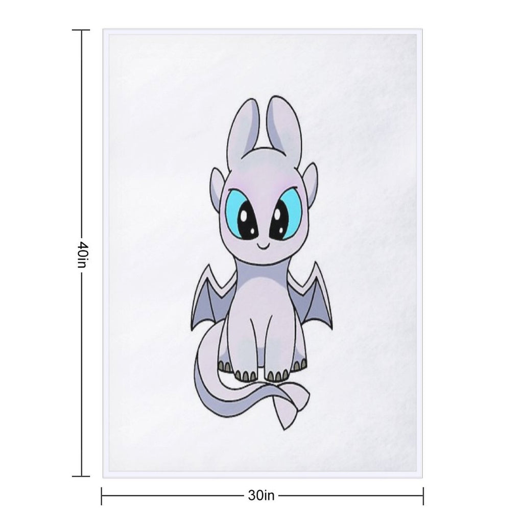 Light Fury Toothless Quick-dry Throw Blanket