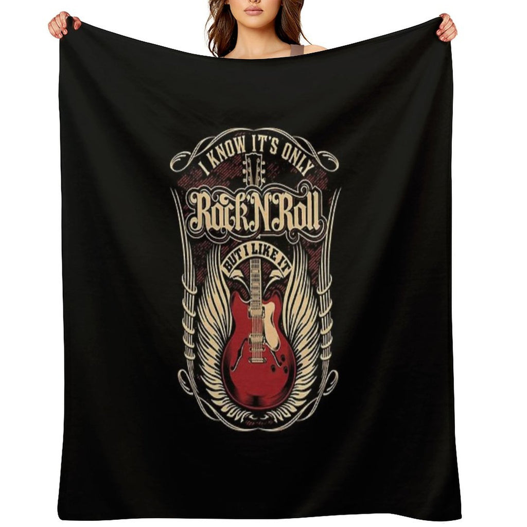 Guitar The Stones Eco-conscious Throw Blanket