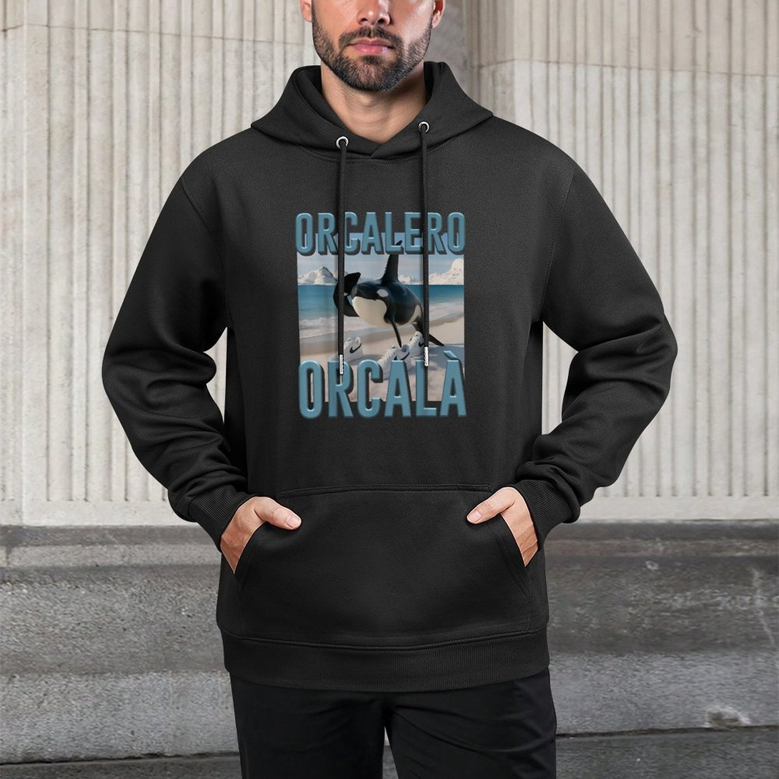 Funny AI Generated Monster Trendy Orcalero Orcala Orca Casual Wear Hoodie