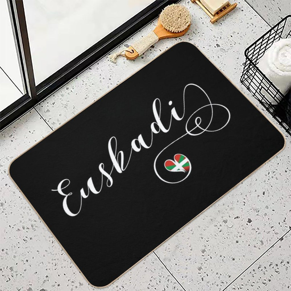 Euskadi, Basque Country, Heart, Flag  Toxin-Free Bath Mat