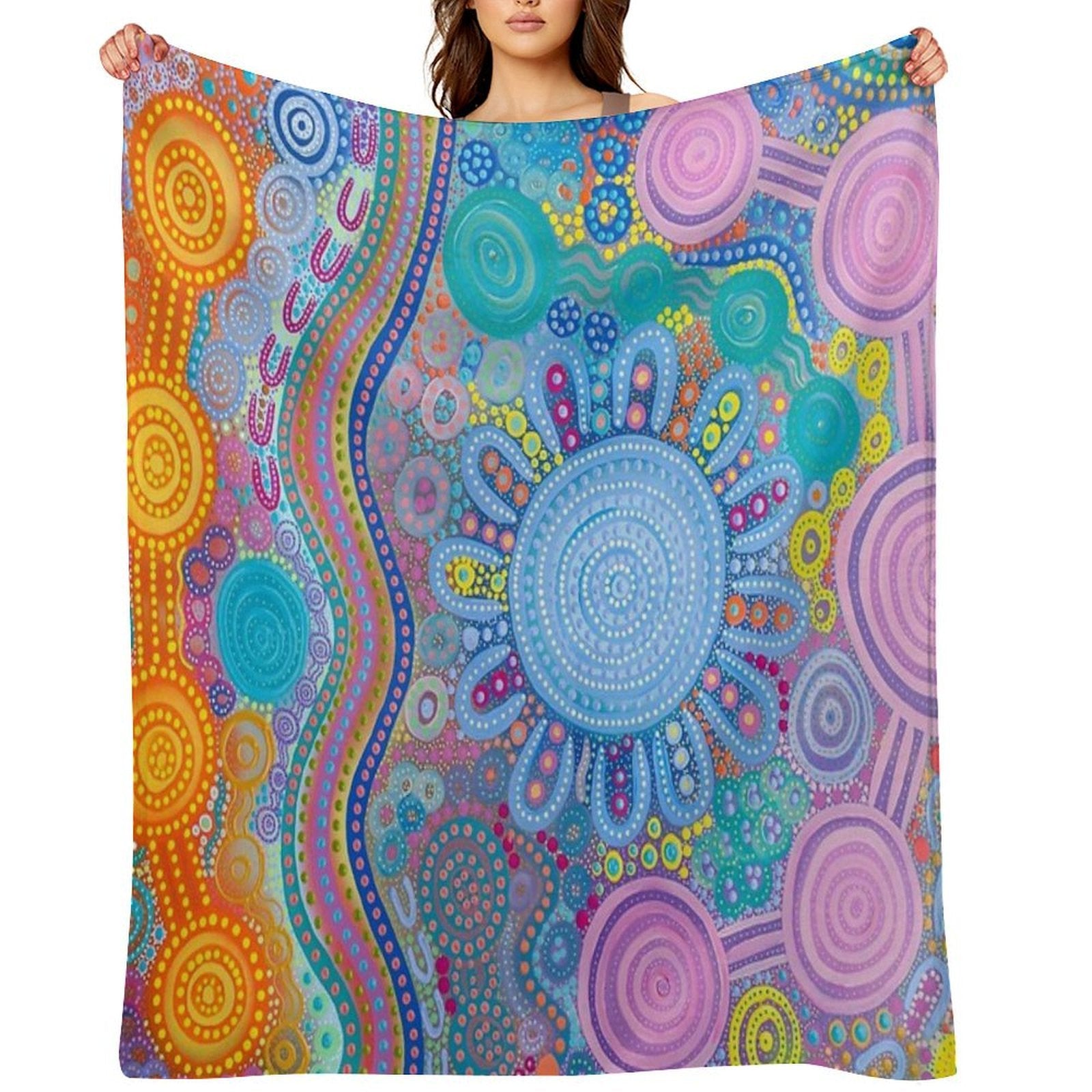 Family Gathering Compact Throw Blanket