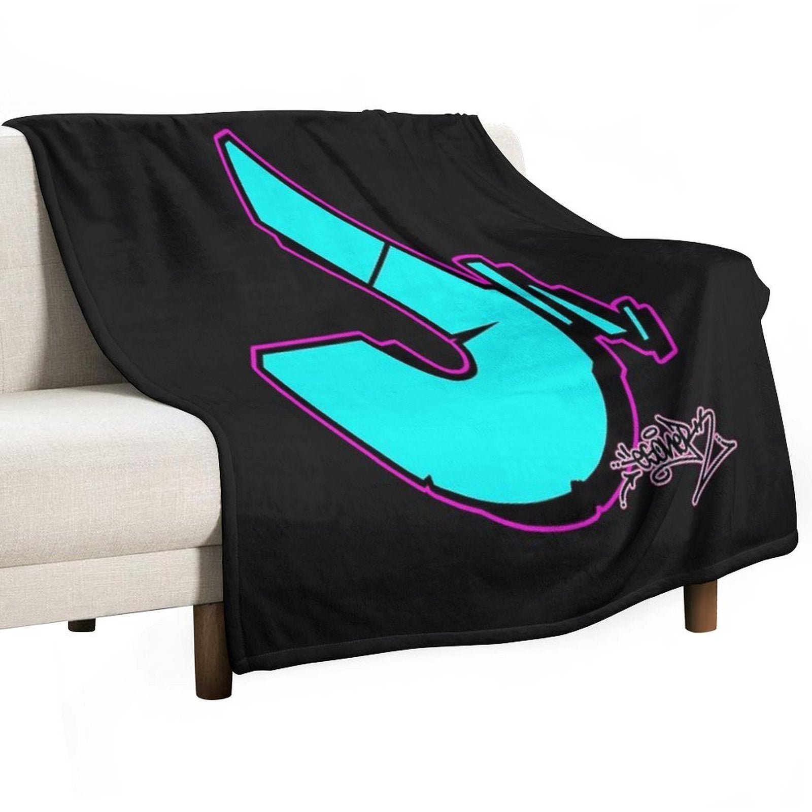 LETTER J BY ESONE URBAN GRAFFITI STREET STYLE Multi-functional Throw Blanket
