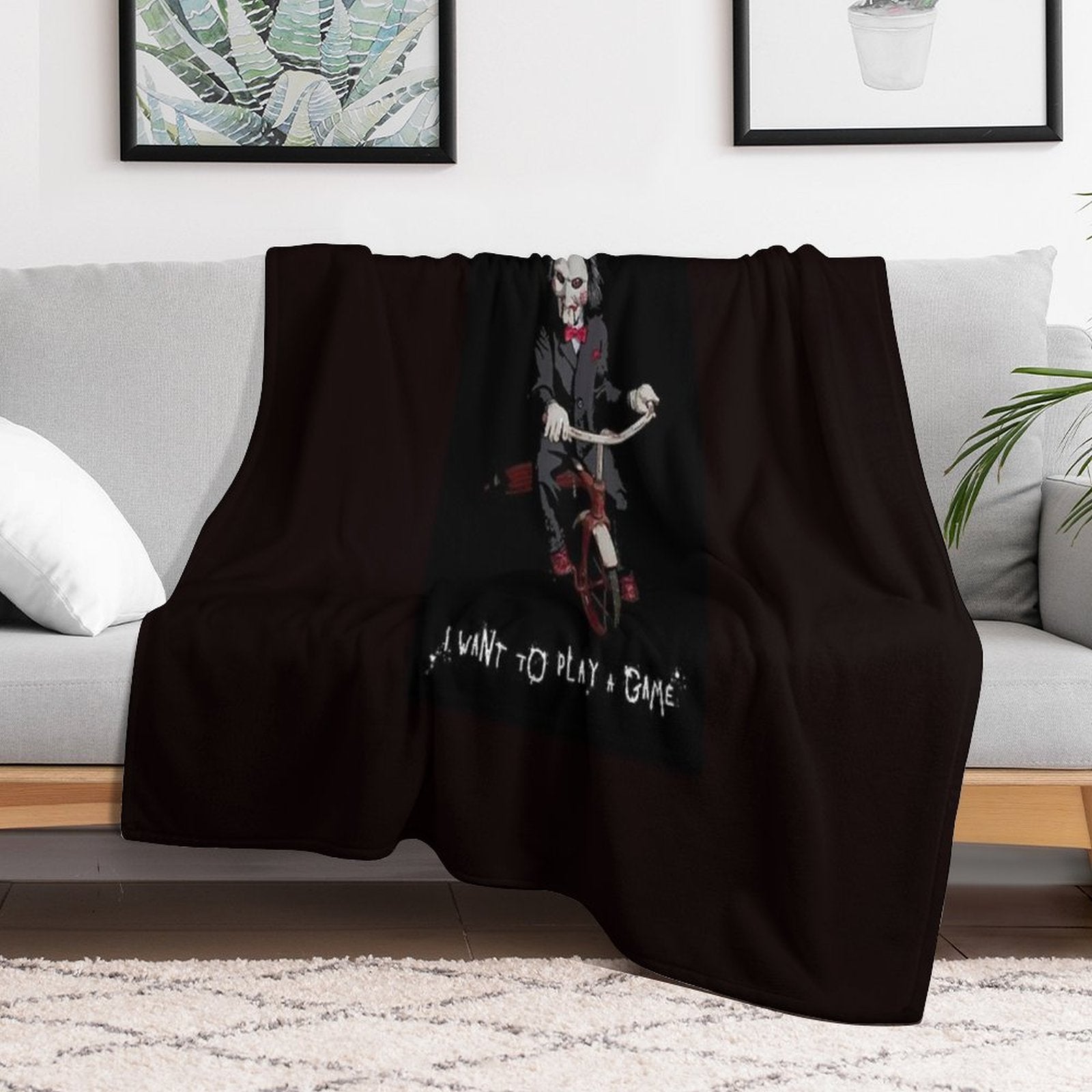 Saw - I Want to Play A Game Durable Throw Blanket