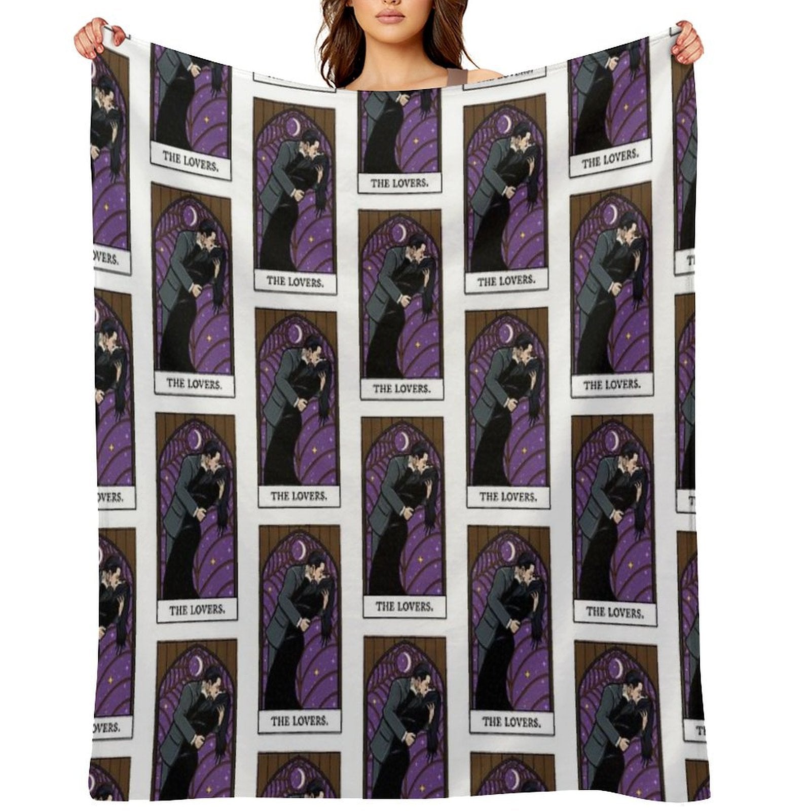 The Lovers Tarot Card Eco-conscious Throw Blanket
