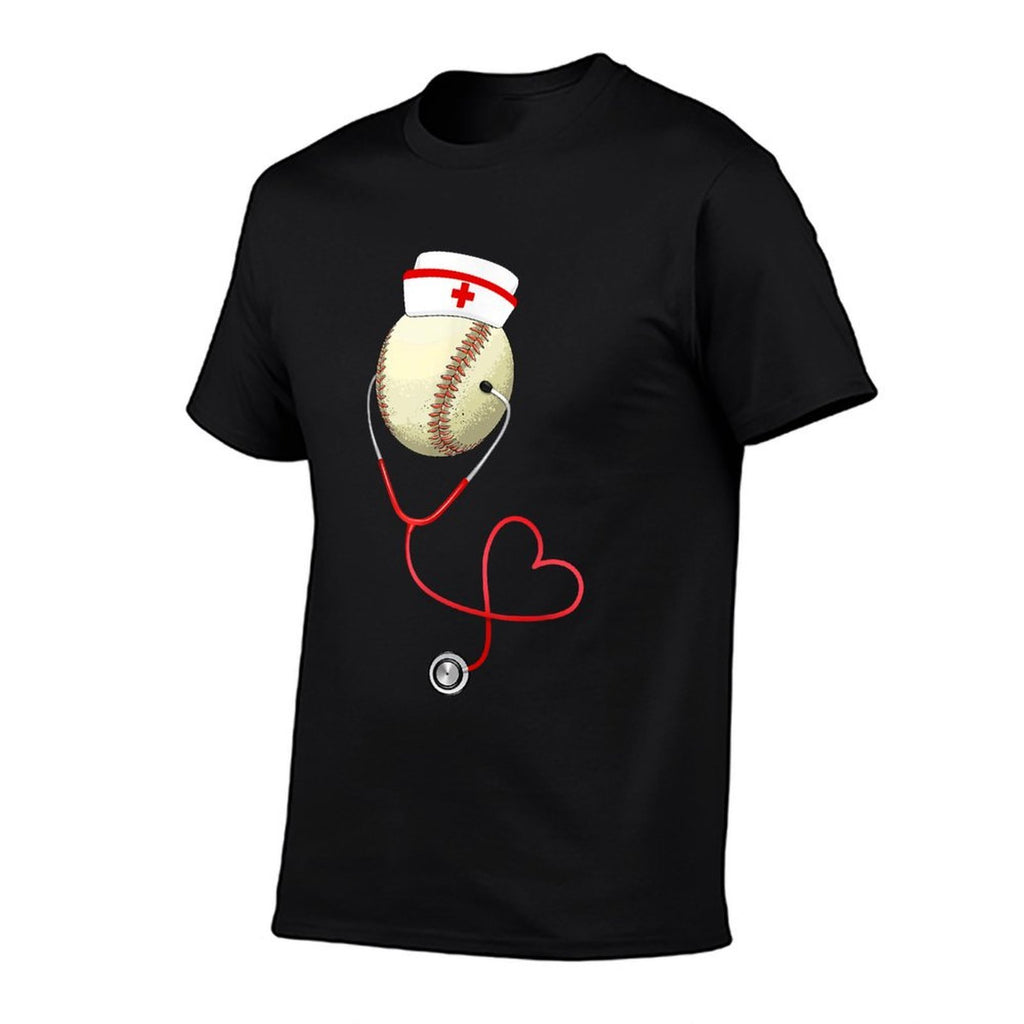 Baseball Nursing Funny For Nurses Day Sports Medical Lover  Durable T-Shirt