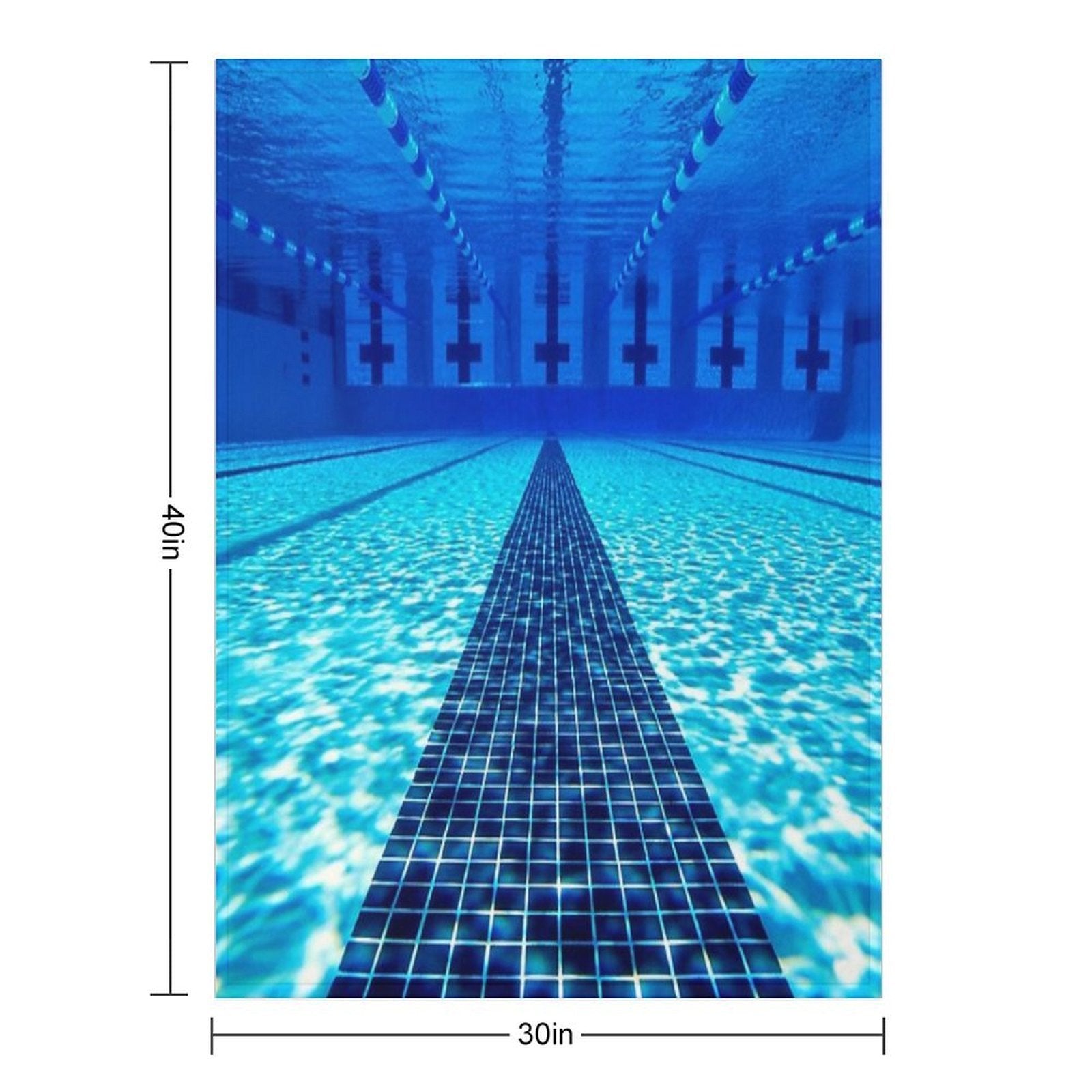 Beautiful Underwater Pool View - Swimming Pool Photography Premium Throw Blanket