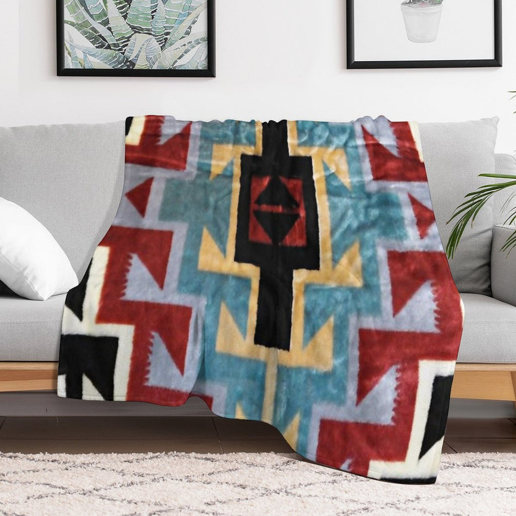 Navajo PATTERNS TRIBAL ETHNIC Gift-ready Throw Blanket