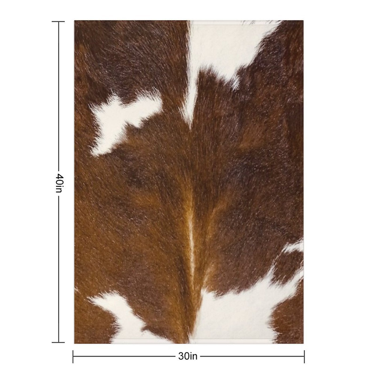 Cow Print - Faux Smooth Print Quick-dry Throw Blanket