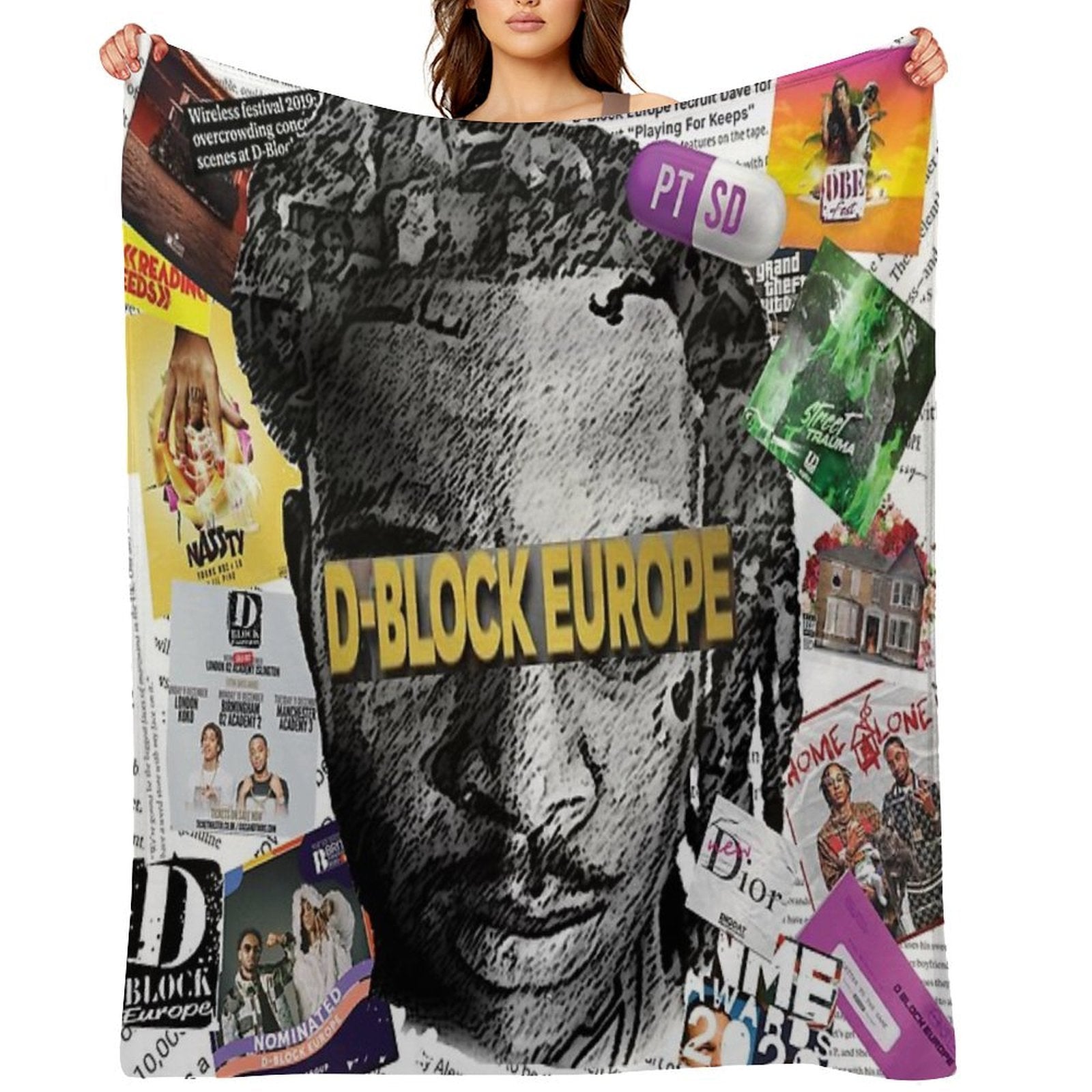 D BLOCK EUROPE SCRAPBOOK Easy Care Throw Blanket