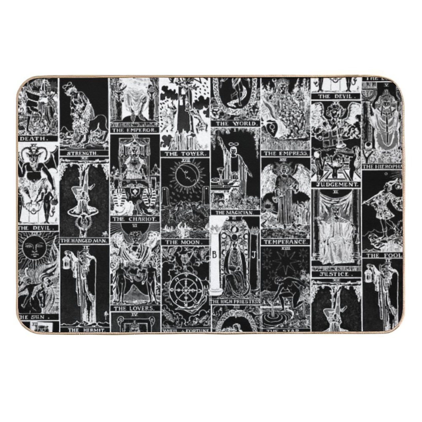 The Major Arcana of Tarot Patchwork  Pet-Safe Bath Mat