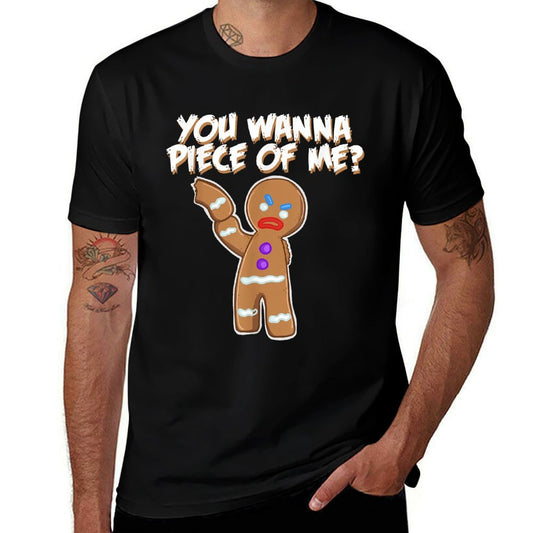 Miftees Christmass You Wanna Piece Of Me Funny Gingerbread Man  Odor-resistant T-Shirt