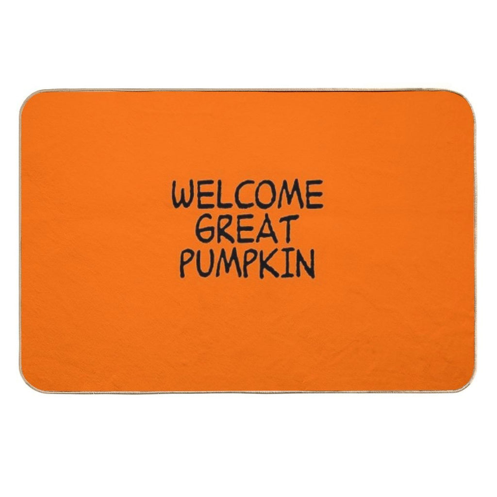 Welcome Great Pumpkin  Slip-Resistant Bath Mat