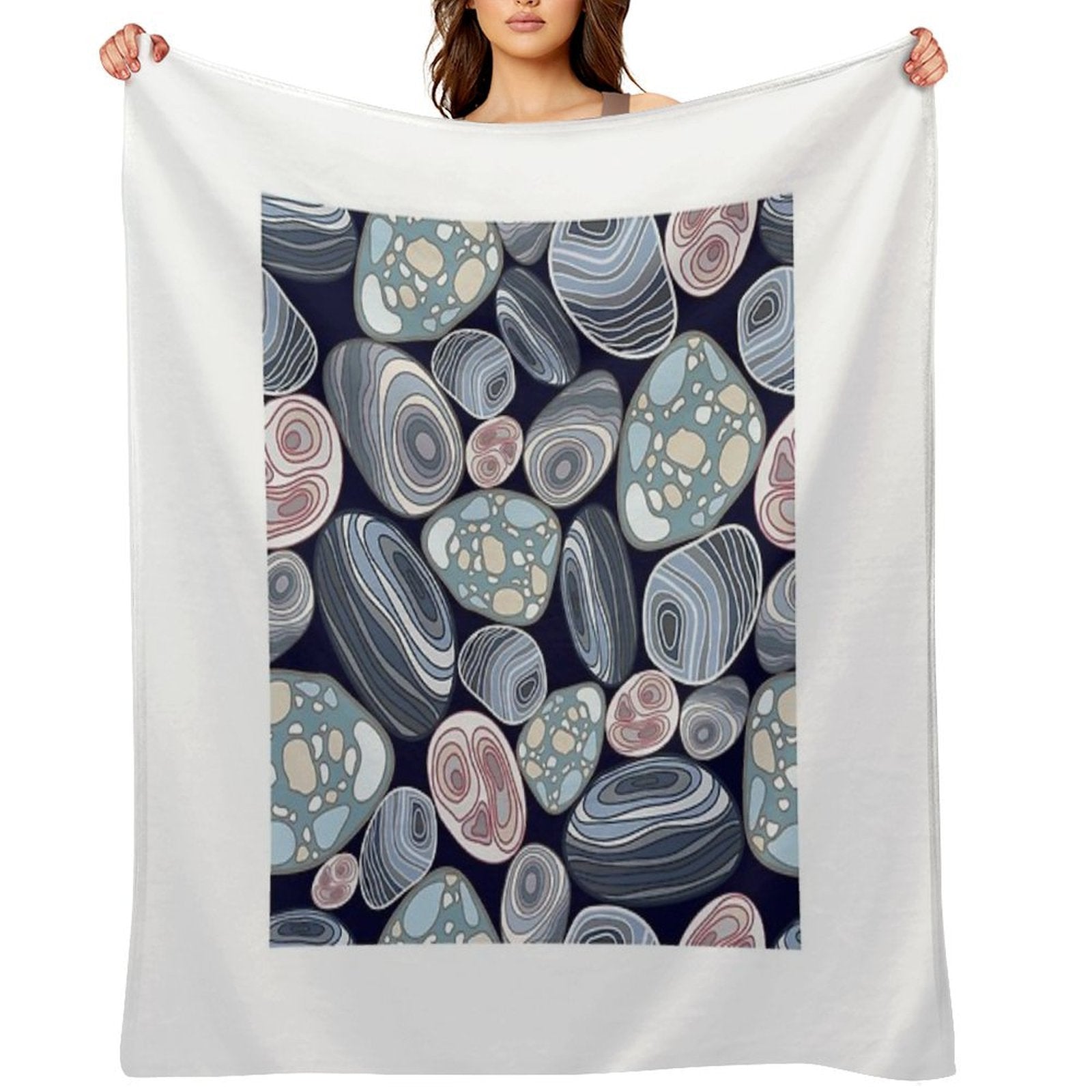 Pattern Stones All-season Throw Blanket