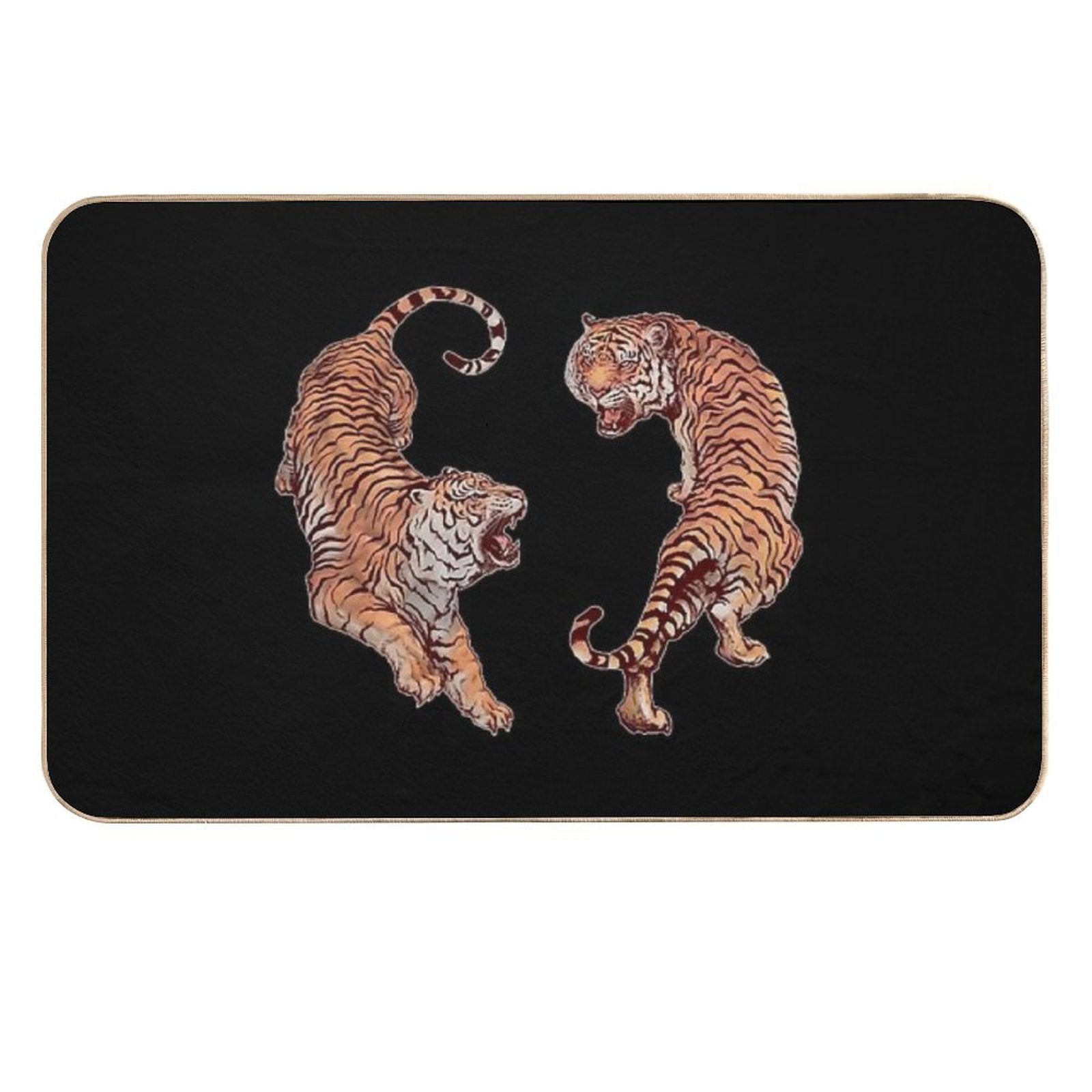 Year of The Tiger Happy Chinese New Year Yin Yang Tigers  Versatile Bath Mat