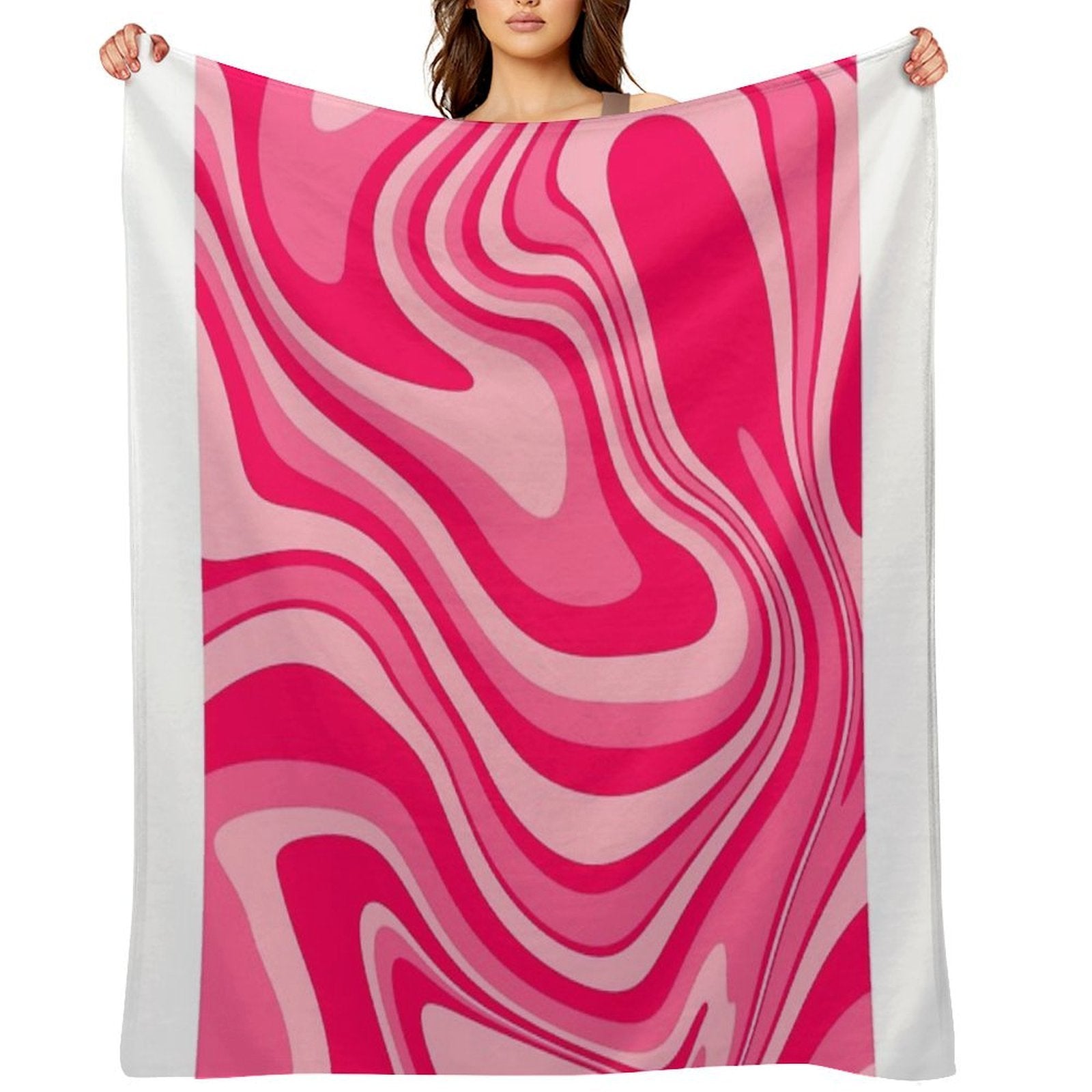 PINK PRINT Velvety-soft Throw Blanket