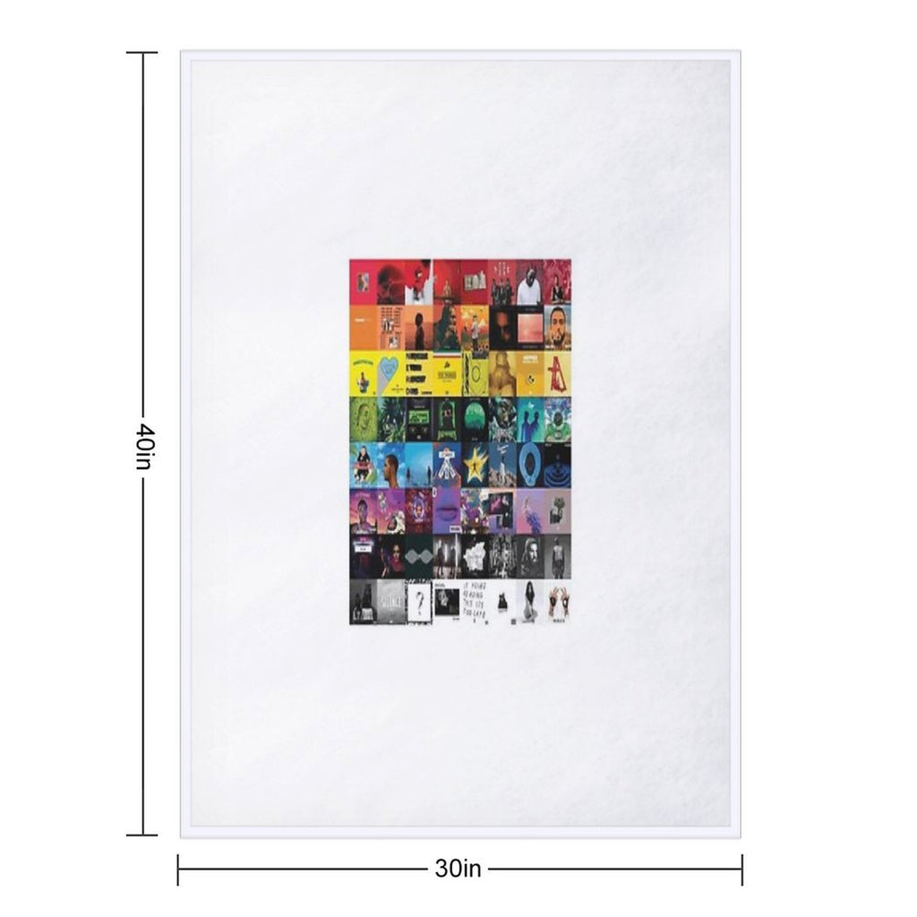 MUSIC COLLAGE Gift-ready Throw Blanket