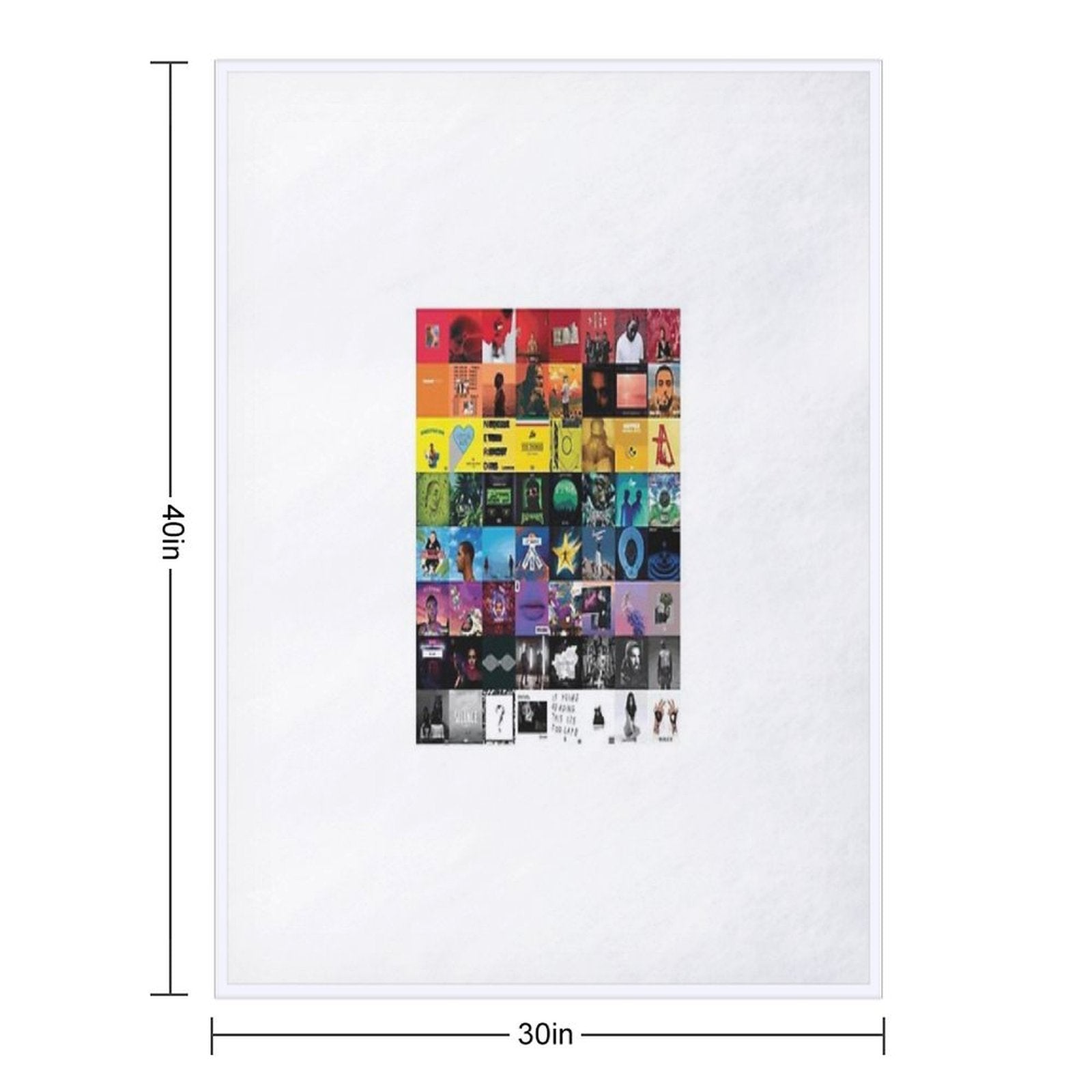 MUSIC COLLAGE Gift-ready Throw Blanket