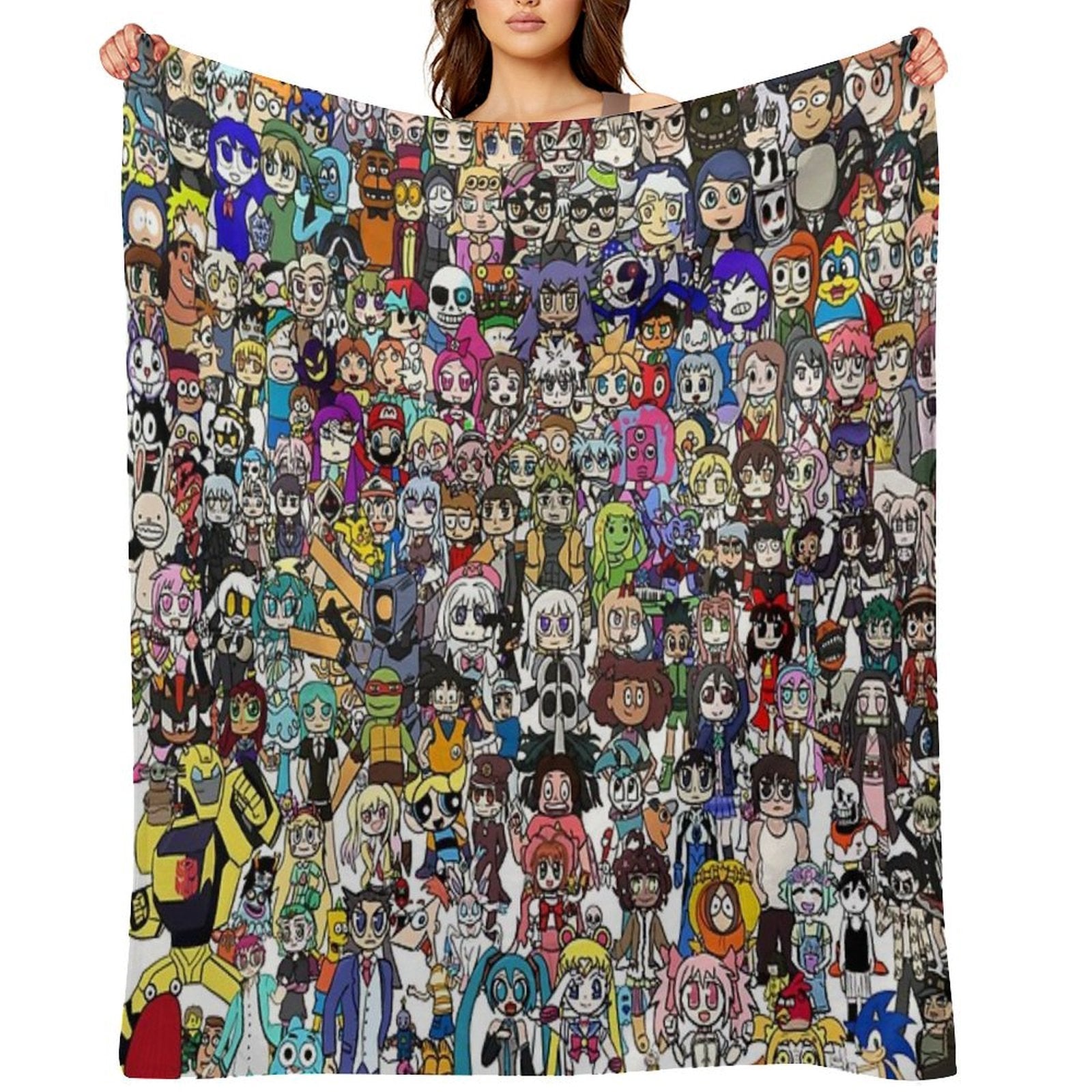 Fandoms Unite 241 Character Collage Lightweight Throw Blanket