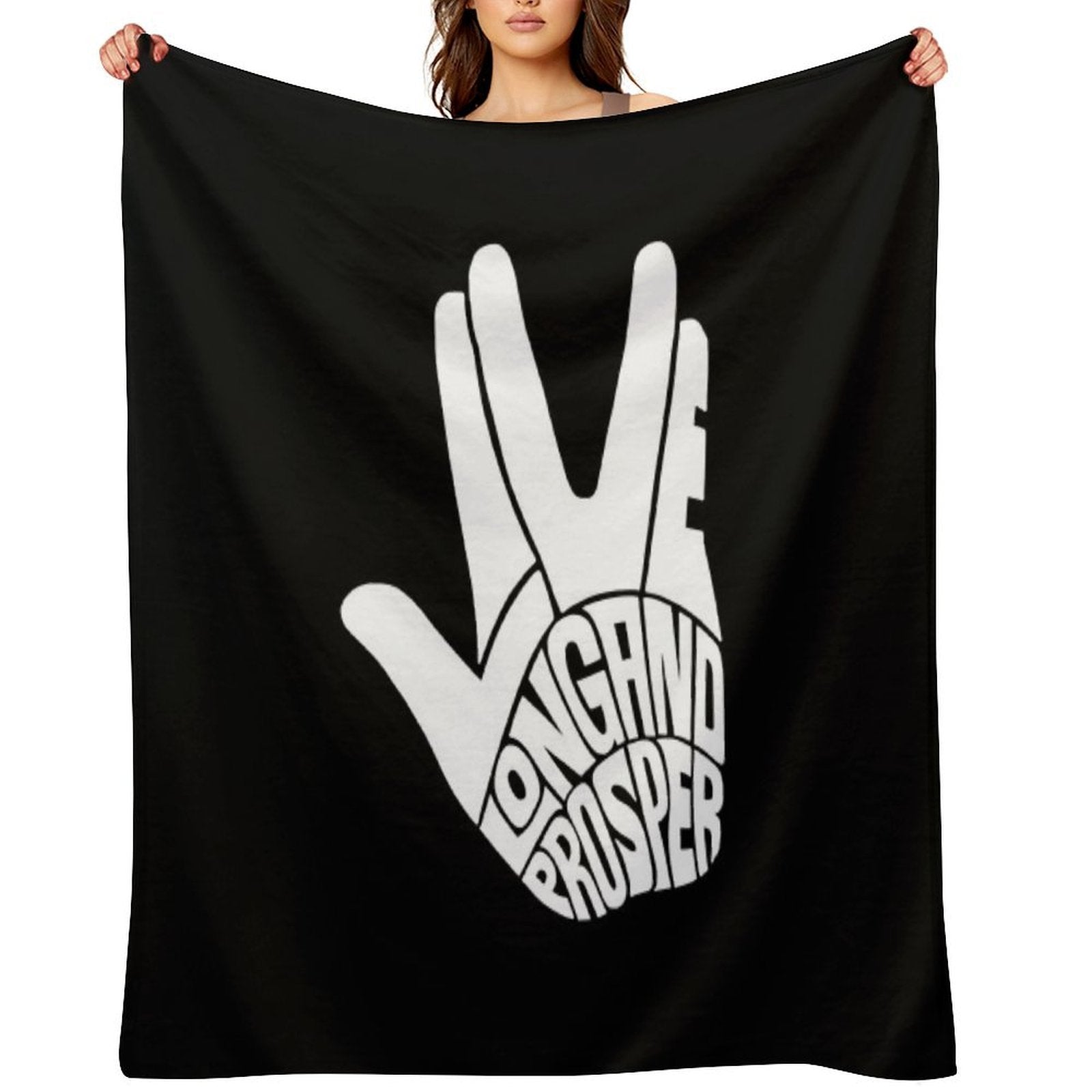 Star Trek Live Long And Prosper White Wrinkle-free Throw Blanket