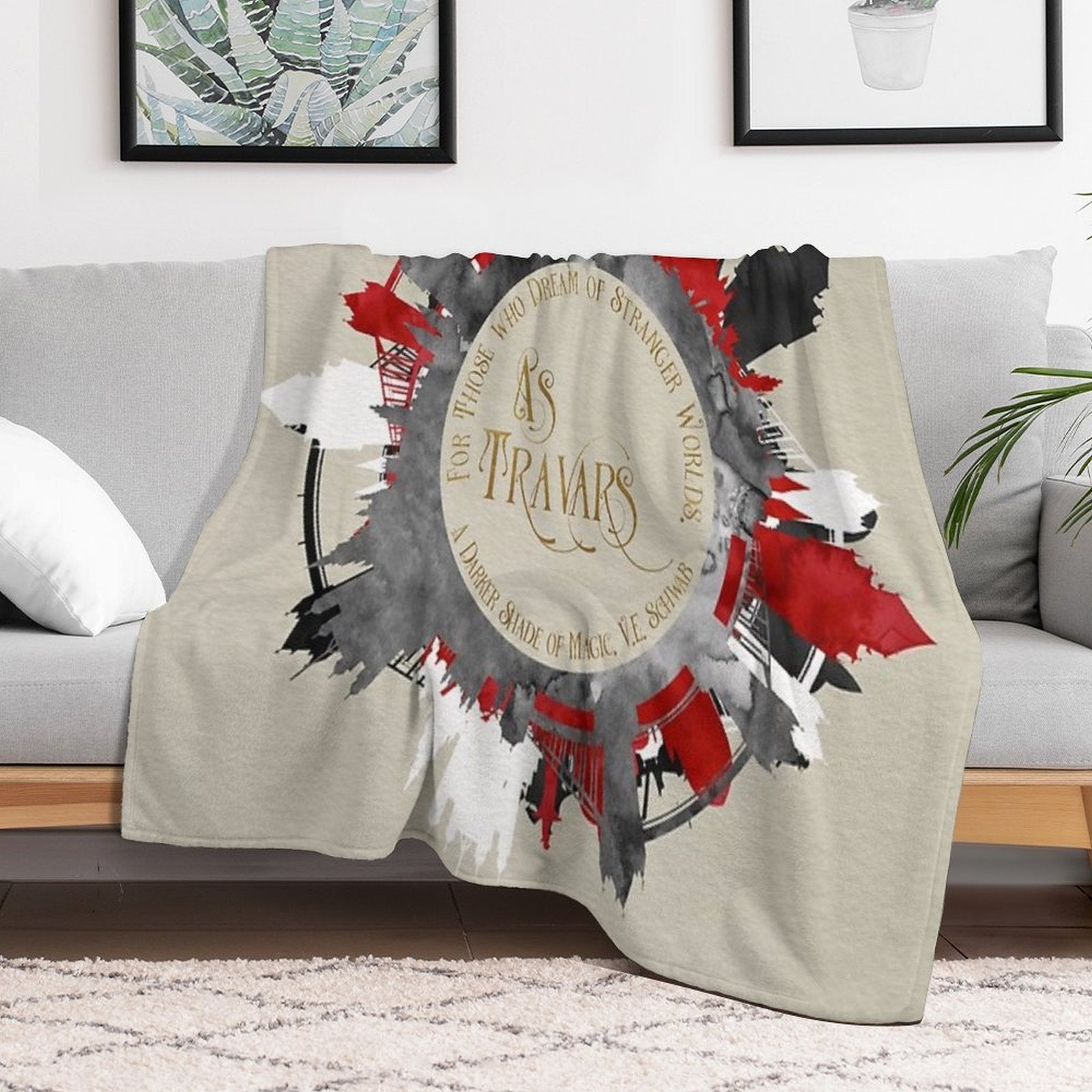 As Travars. For Those Who Dream of Stranger Worlds. A Darker Shade of Magic. Lightweight Throw Blanket