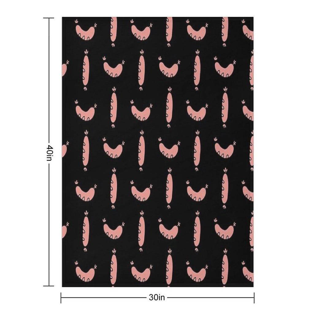 Sausages - The Breakfast of Champions Compact Throw Blanket