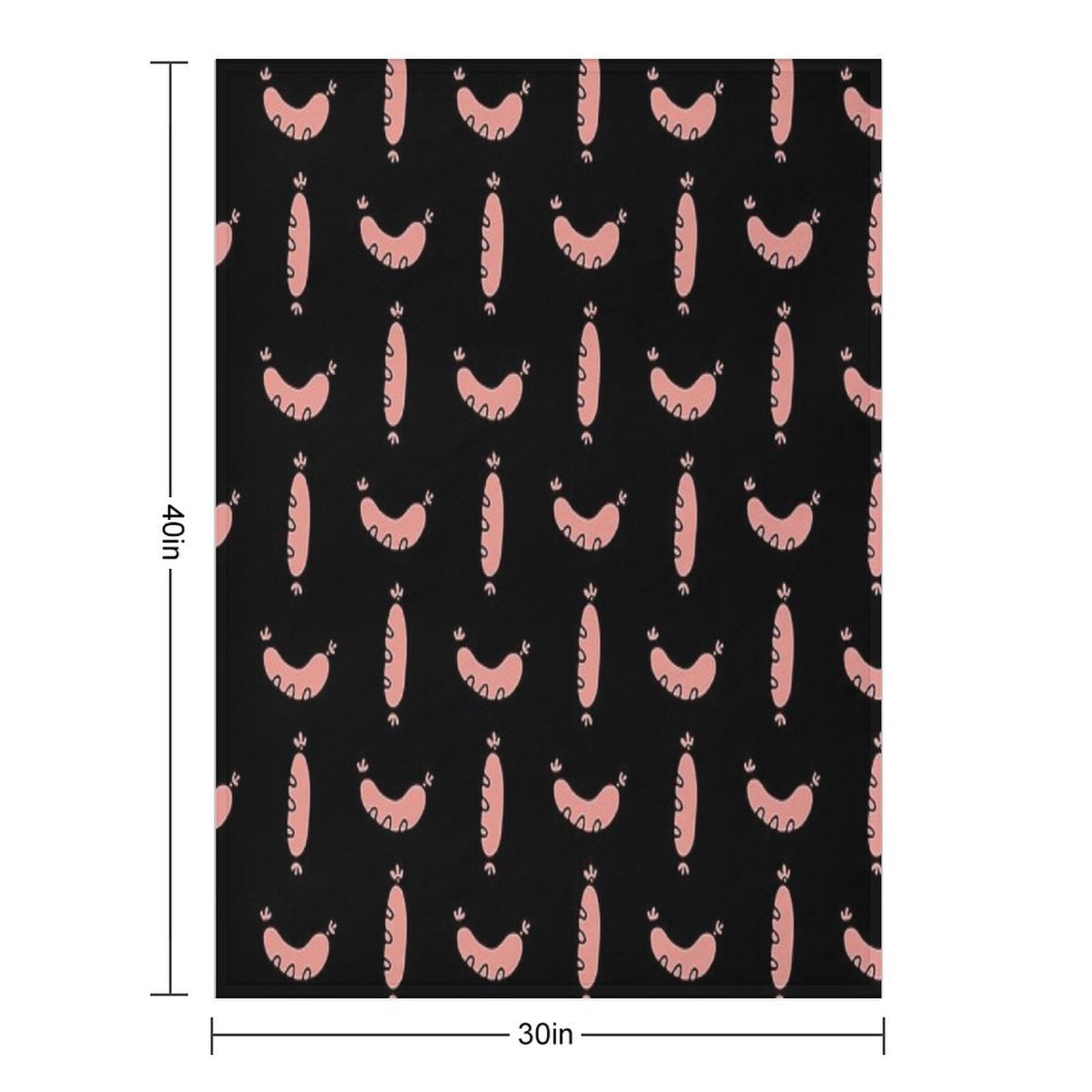 Sausages - The Breakfast of Champions Compact Throw Blanket