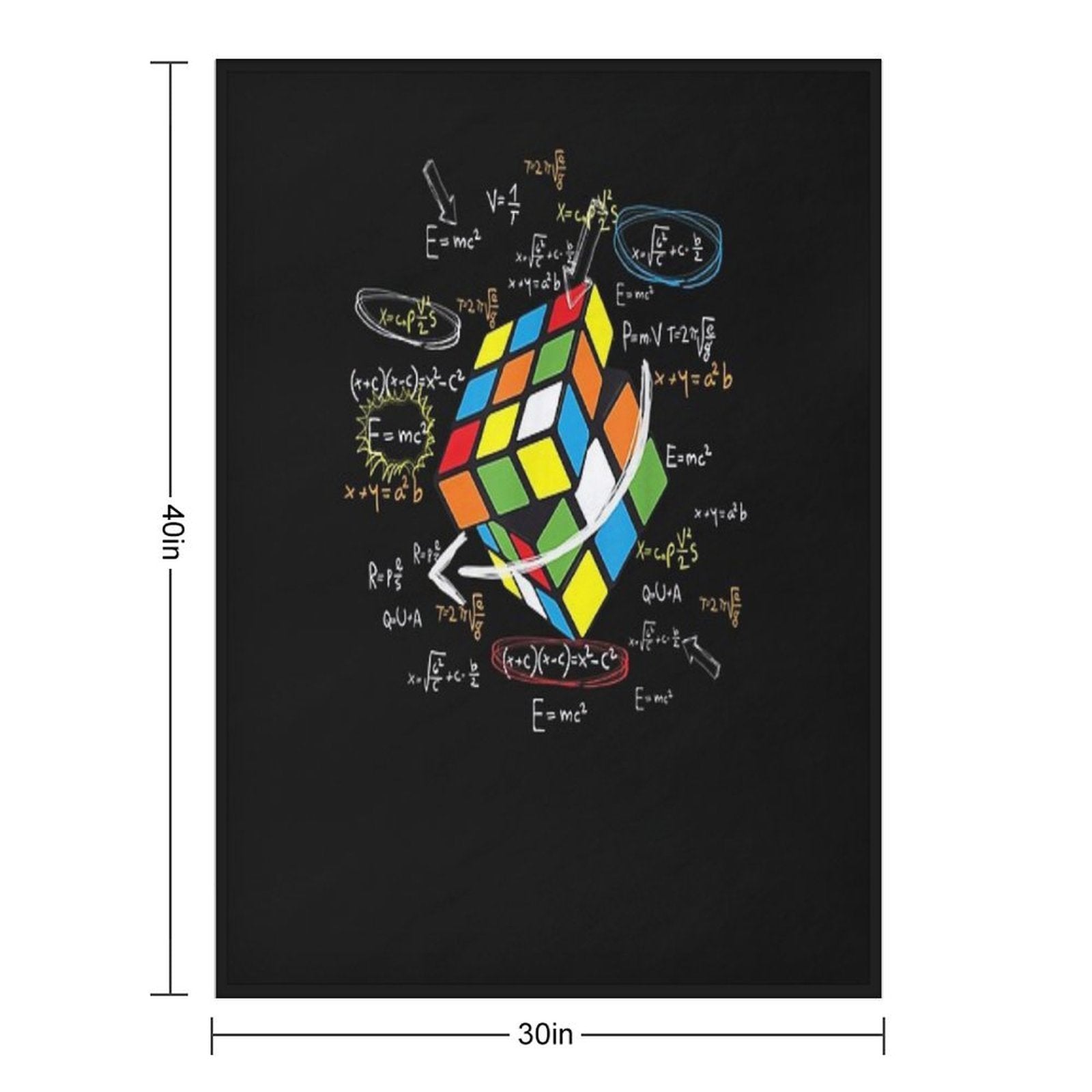 Cool Math Rubik Rubix Rubics Player Cube Math Lovers T-Shirt Durable Throw Blanket