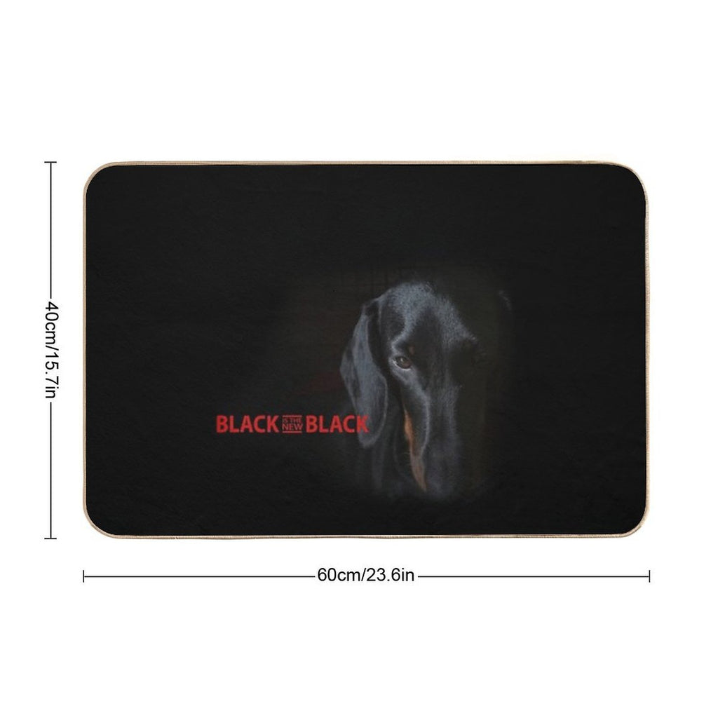 Black Dachshund  Slip-Resistant Bath Mat