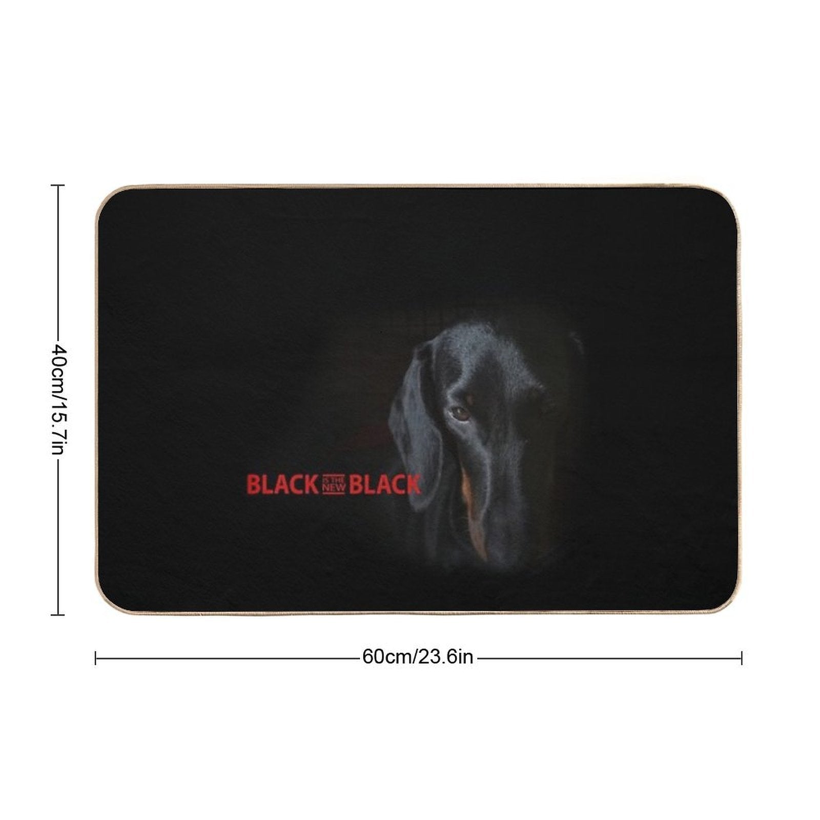Black Dachshund  Slip-Resistant Bath Mat