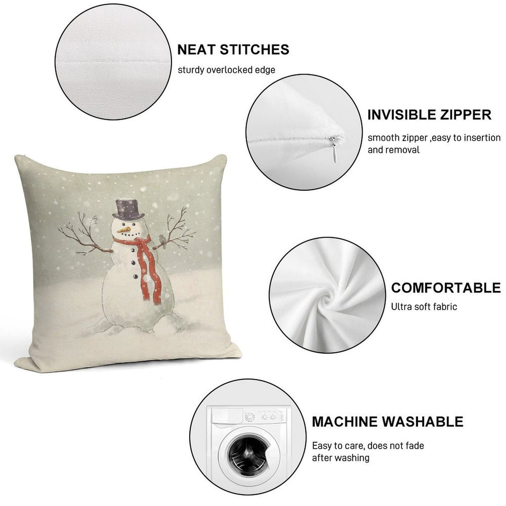 The Snowman Soft Style Accent Throw Pillow