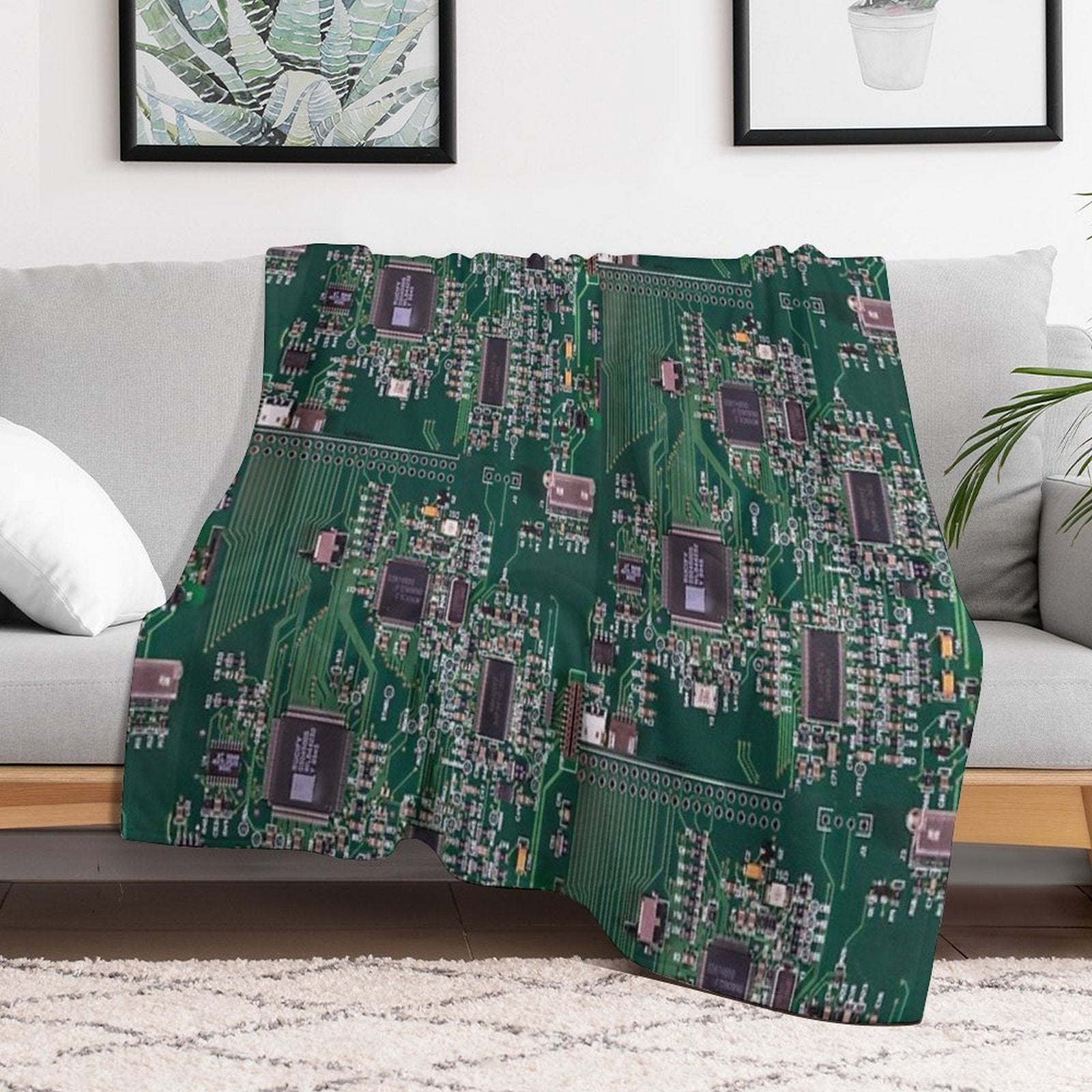 Circuit Board Gift-ready Throw Blanket